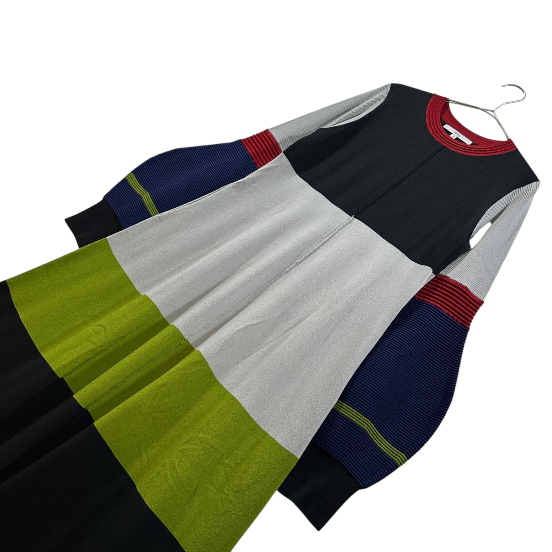 UN3D.(アンスリード) BALLOON SLEEVE KNIT OP バルーンスリーブ ニット ワンピース 522410300701-01 38(M程度) マルチカラー