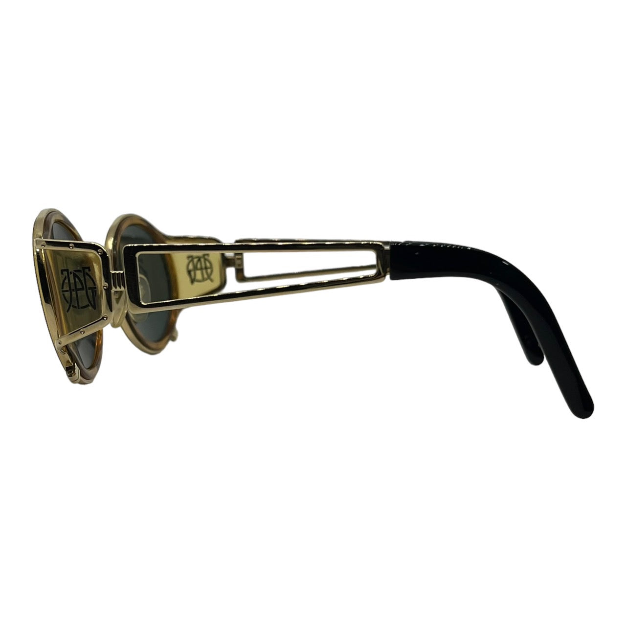 Jean Paul GAULTIER(ジャンポールゴルチエ) 90's ”JPG” logo sunglasses/ロゴサングラス 58-5201 ゴールド 90年代