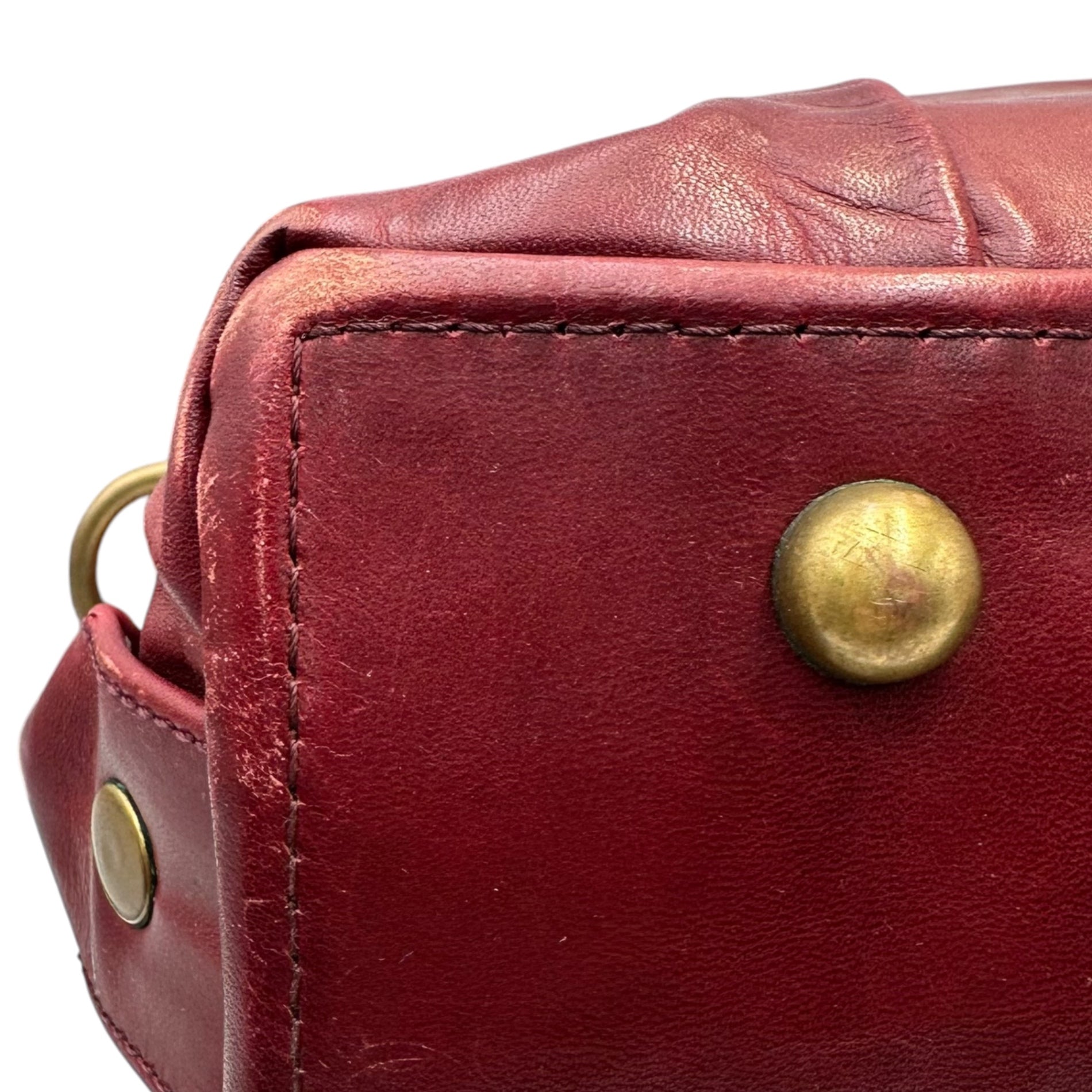 cornelian taurus(コーネリアンタウラス) 2Way Panel Leather Shoulder Bag - Cowhide パネル レザー ショルダー バッグ ハウハイド ボルドー by daisuke iwanaga