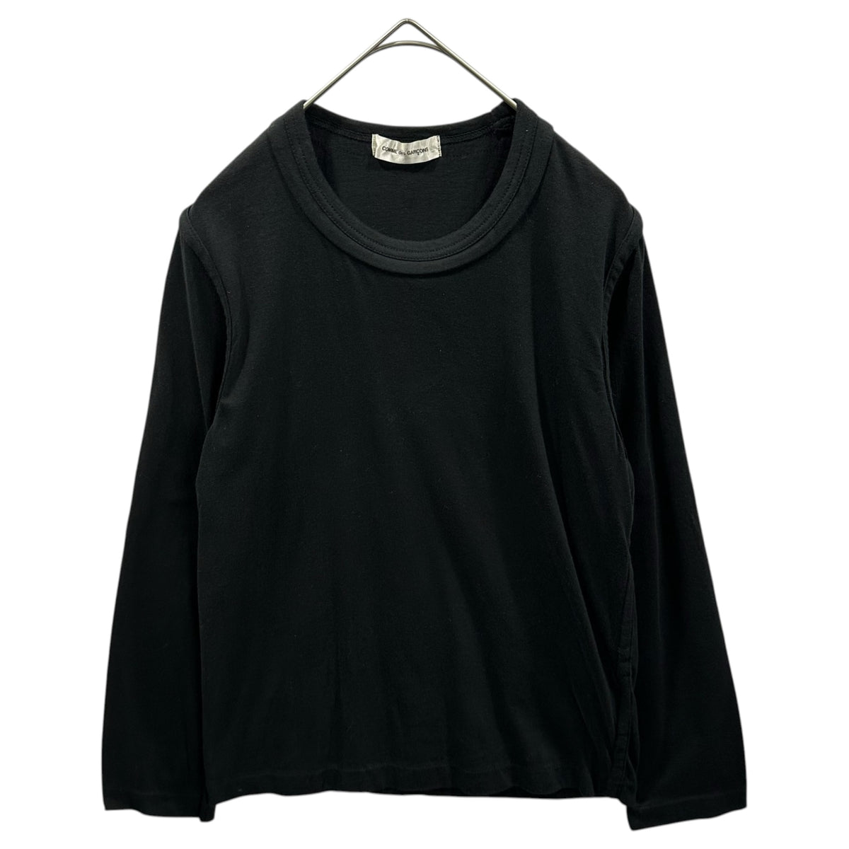 COMME des GARCONS(コムデギャルソン) 1999SS Sleeve-Docking Cotton L/Ｓ Cut-and-Sew Top 袖 ドッキング コットン 長袖 カットソー GT-040160 FREE ブラック AD1998