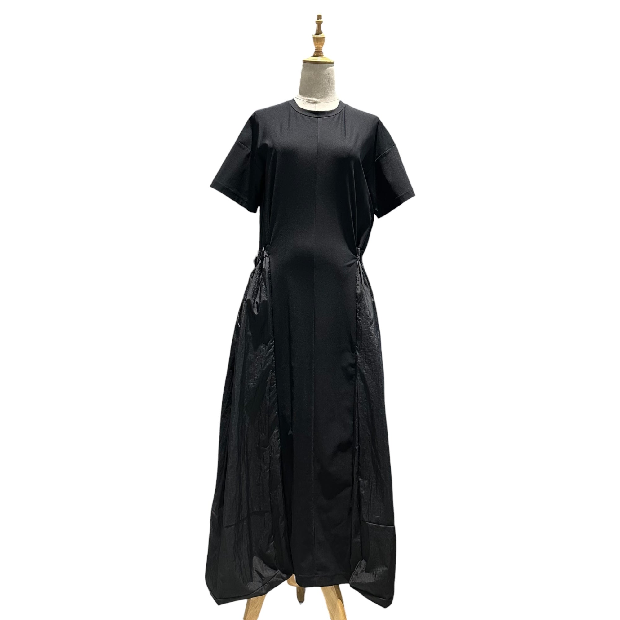 UN3D.(アンスリード) Side-Pocket Gathered Dress サイドポケット ギャザー ワンピース 522330300301-01 38(M) ブラック