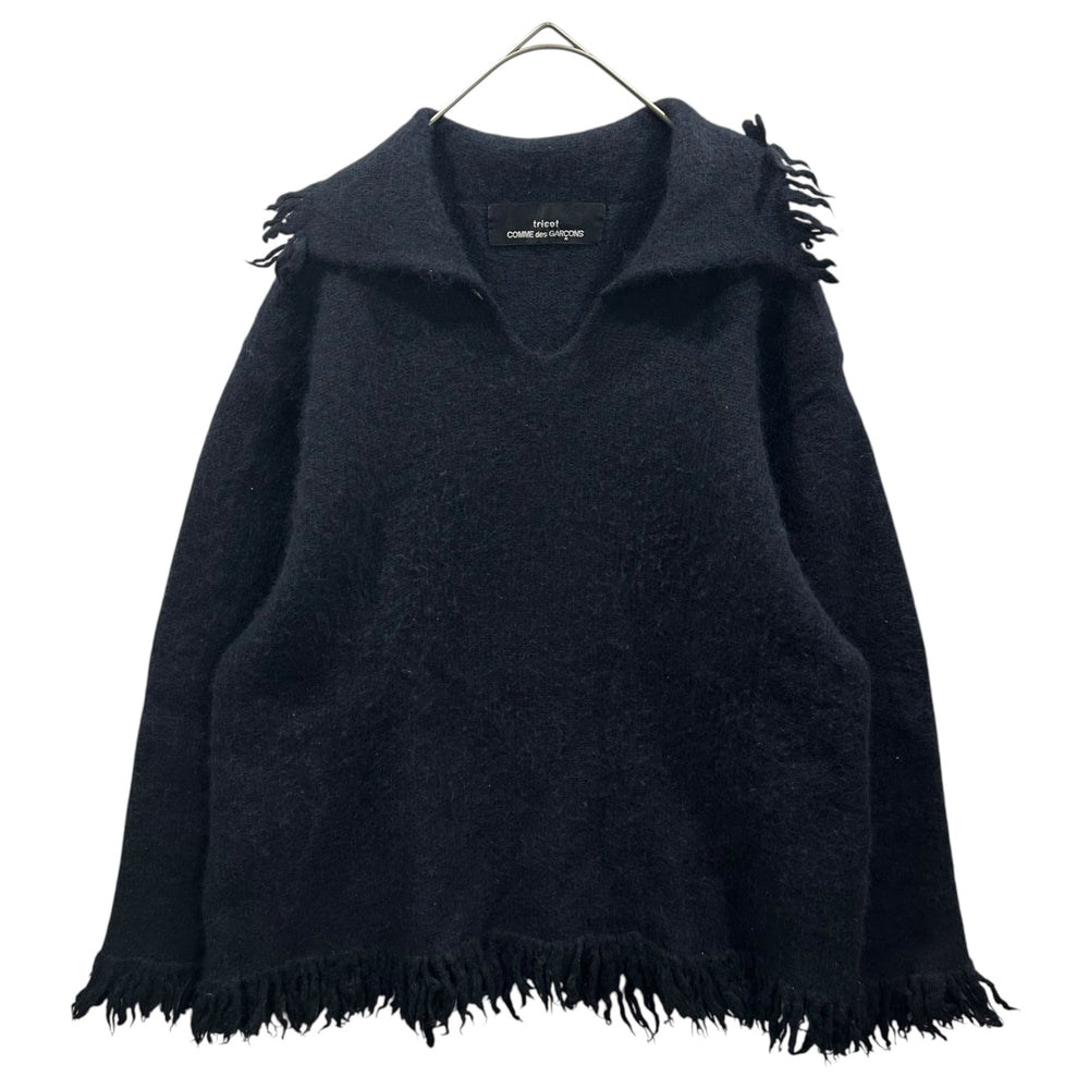 tricot COMME des GARCONS(トリココムデギャルソン) 1992AW Fringe Pullover Wool Knit フリンジ プルオーバー ウール ニット TN-080030 FREE ネイビー AD1992 90s アーカイブ モヘア