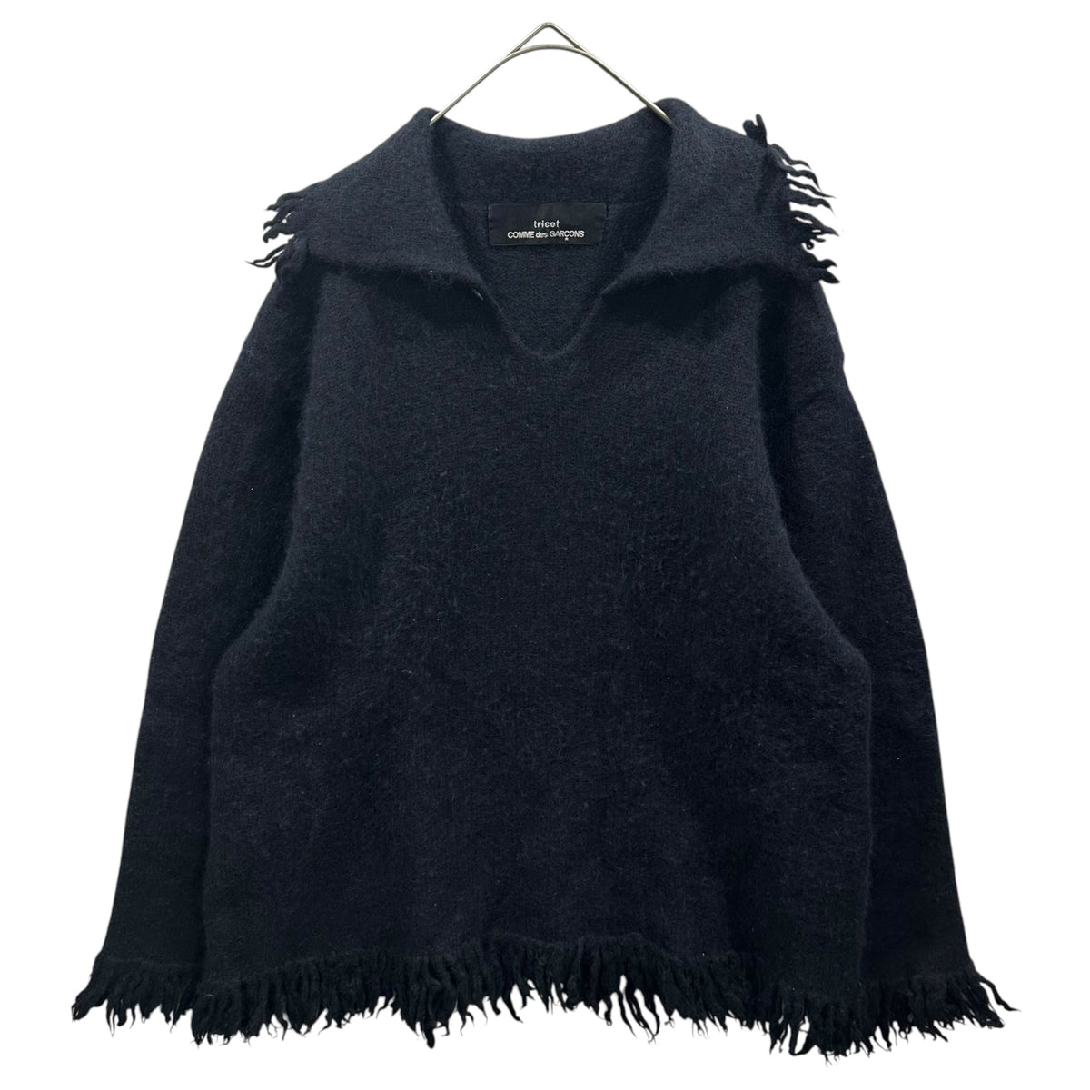 tricot COMME des GARCONS(トリココムデギャルソン) 1992AW Fringe Pullover Wool Knit フリンジ プルオーバー ウール ニット TN-080030 FREE ネイビー AD1992 90s アーカイブ モヘア