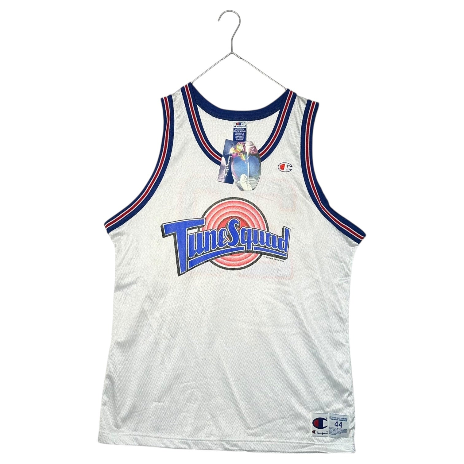 Champion(チャンピオン) 1996 ”SPACE JAM” JORDAN 23 GAME SHIRT スペース ジャム ジョーダン ゲーム シャツ L ホワイト×ブルー WARNER BROS 90's 90年代 ヴィンテージ タンクトップ