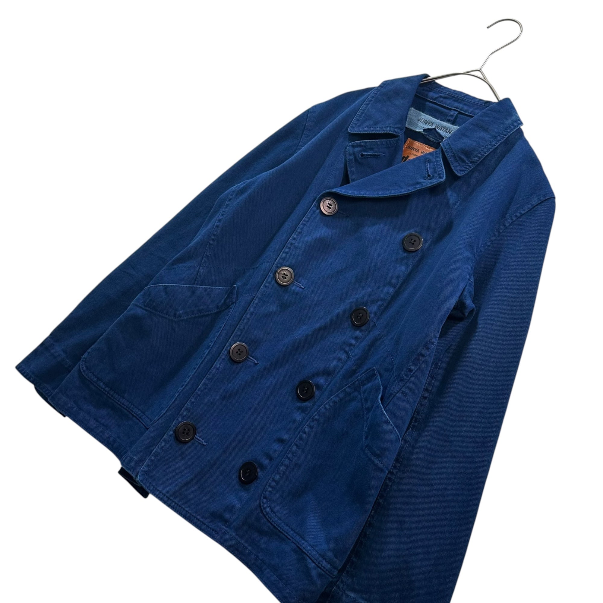 JUNYA WATANABE COMME des GARCONS(ジュンヤワタナベコムデギャルソン) 13SS Pre-dyed Double-Breasted Cotton Work Jacket 製品染め ダブルブレスト コットン ワーク ジャケット JK-J202 S ブルー denim AD2012
