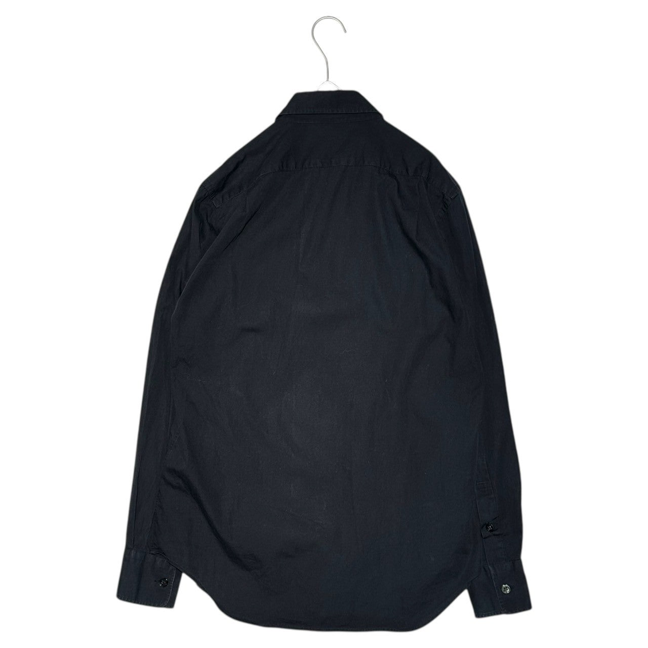 yuji yamada(ユージヤマダ) 90's Front hook design long sleeve shirt 90年代 フロント フック デザイン 長袖 シャツ ブラック