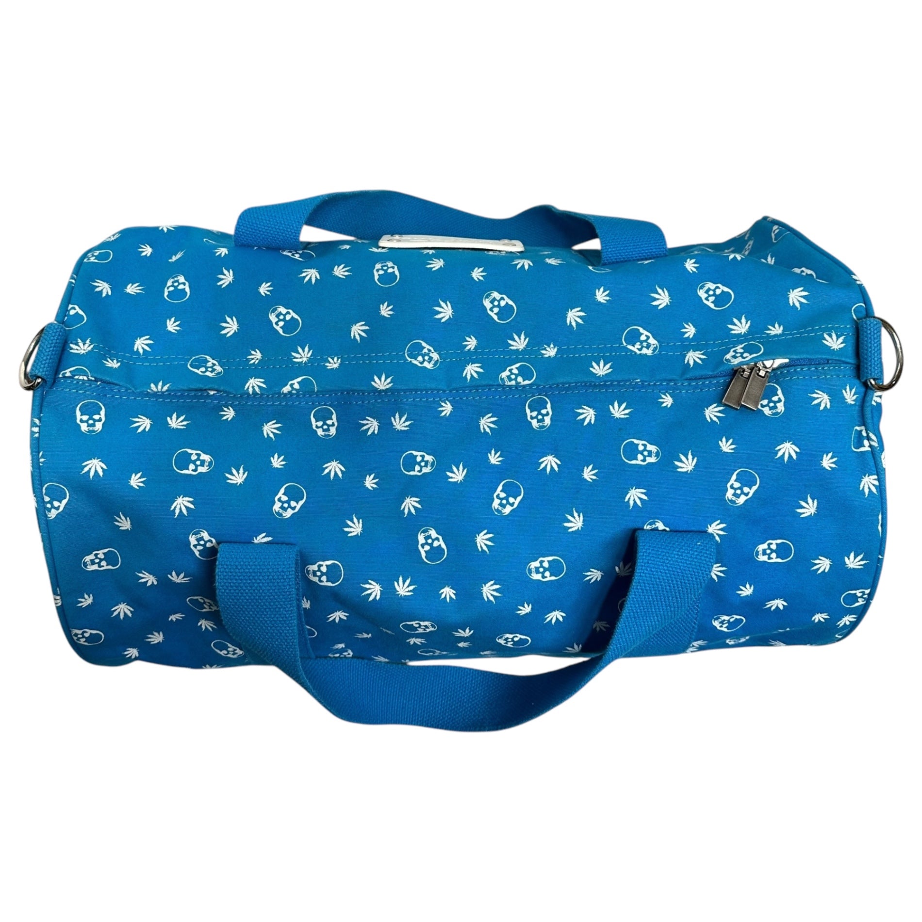 LUCIEN PELLAT-FINET(ルシアンペラフィネ) Skull all over pattern drum bag ドクロ 総柄 ドラム バッグ ブルー ボストン ショルダー