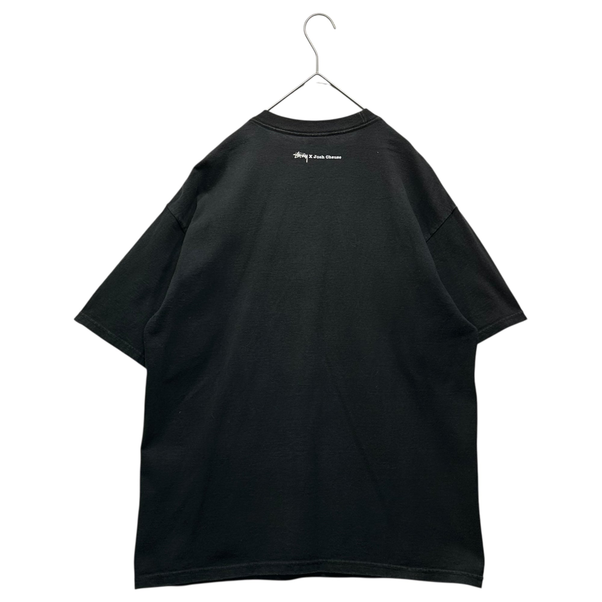 STUSSY(ステューシー) 00's ”X Josh Cheuse” photo print tee ジョシュ チーズ フォトプリント Tシャツ L ブラック OLD