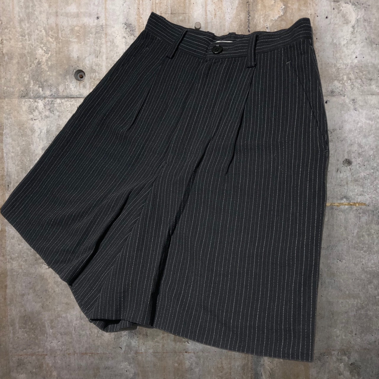 i.s. ISSEY MIYAKE(アイエス イッセイミヤケ) 90's 1tac stripe half pants/ストライプハーフパンツ IS41-FF041 M ブラック