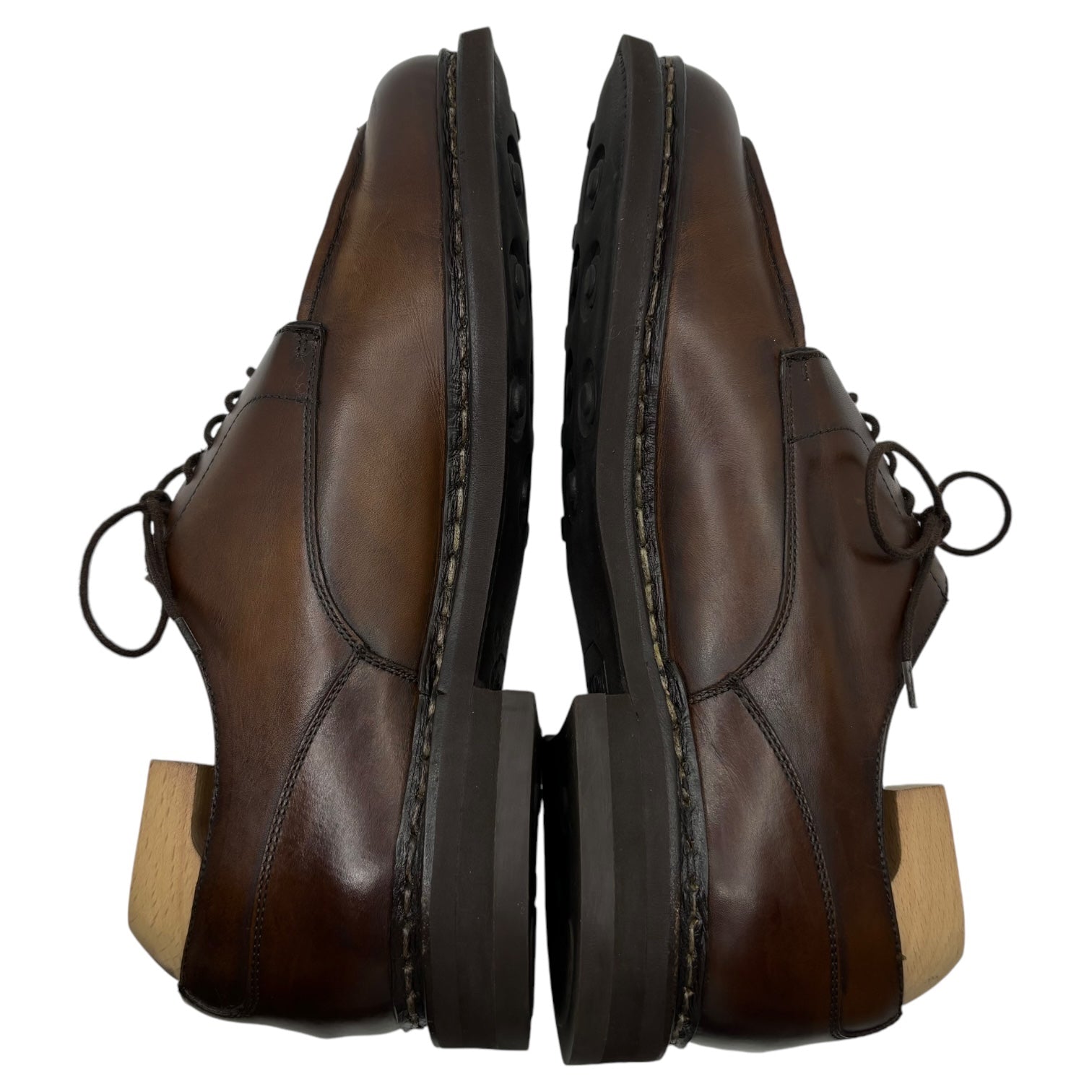 Berwick(バーウィック) BCVIBK U TIP leather shoes Uチップ レザー シューズ 4477 8(27cm程度) ブラウン ドレス 革靴 シューキーパー、箱付属