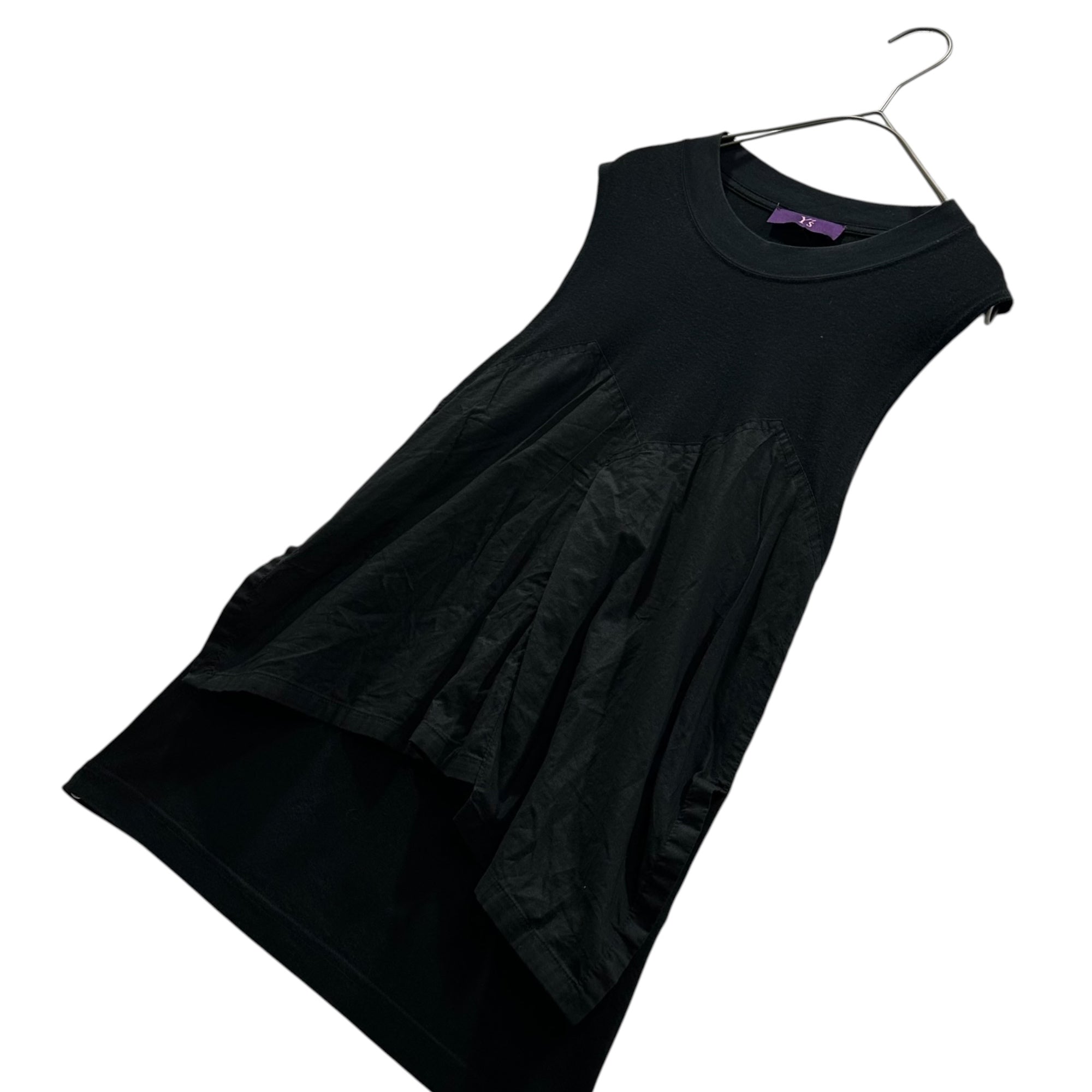 Y's Pink(ワイズ ピンク) Switch-Style Sleeveless T-Shirt 切替 ノースリーブ カットソー YL-B46-231 2(M程度) ブラック タンクトップ