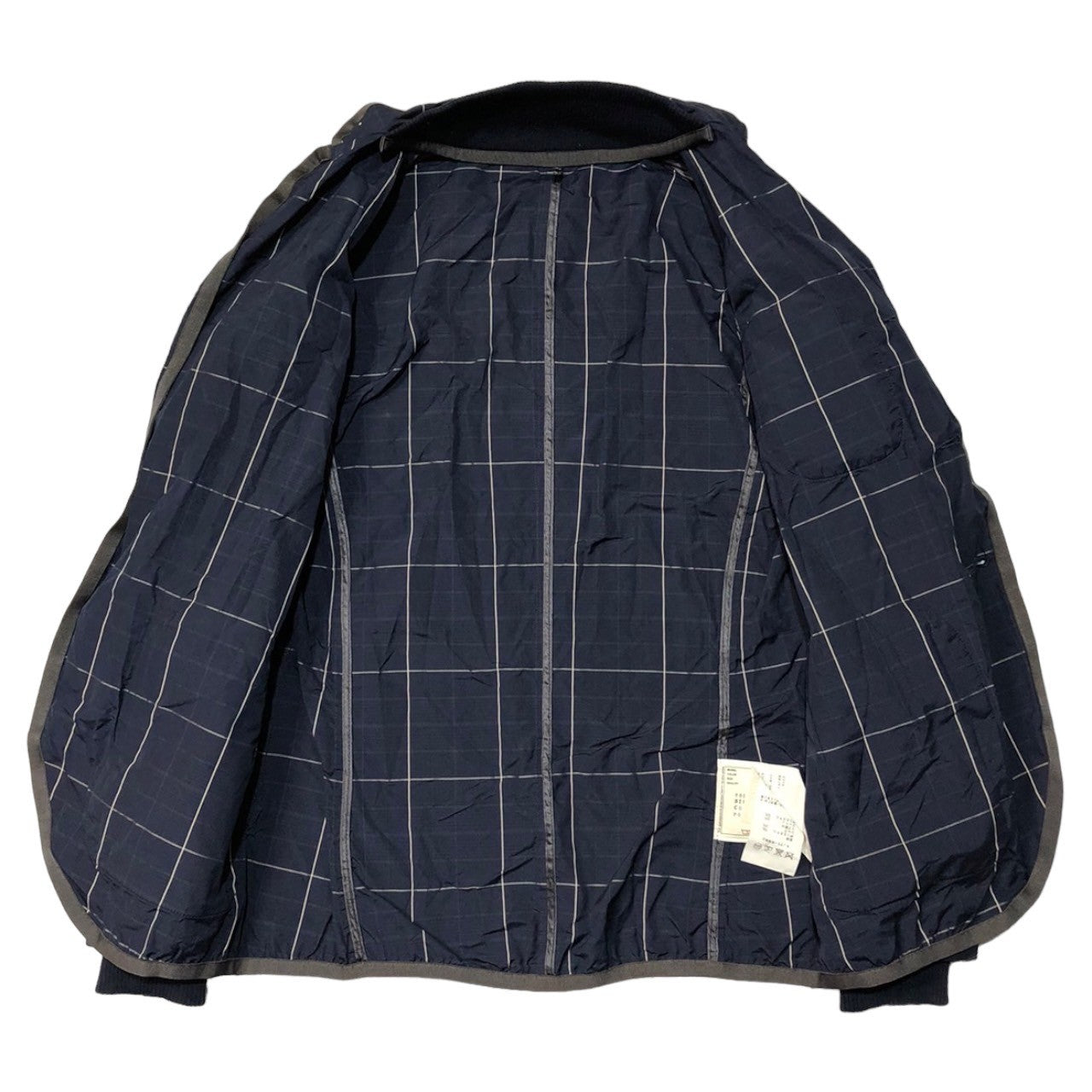 sacai(サカイ) 12SS Polyester silk piping design jacket ポリエステル シルク パイピング デザイン ジャケット 12-00232M SIZE 1(S) ネイビー