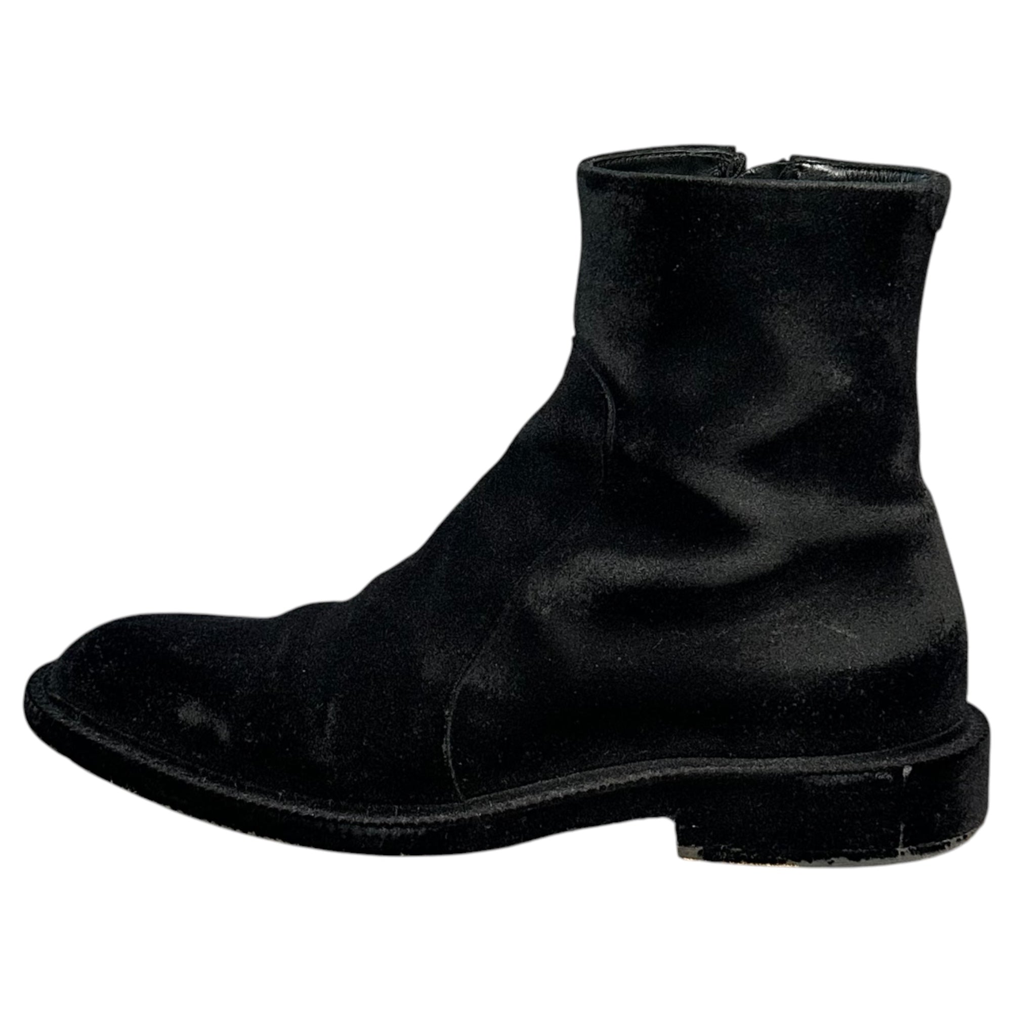 MAISON MARGIELA(メゾンマルジェラ) Velvet Coding Side-Zip Boots ベルベット コーディング サイドジップ ブーツ 39(24.5cm〜25.0cm) ブラック