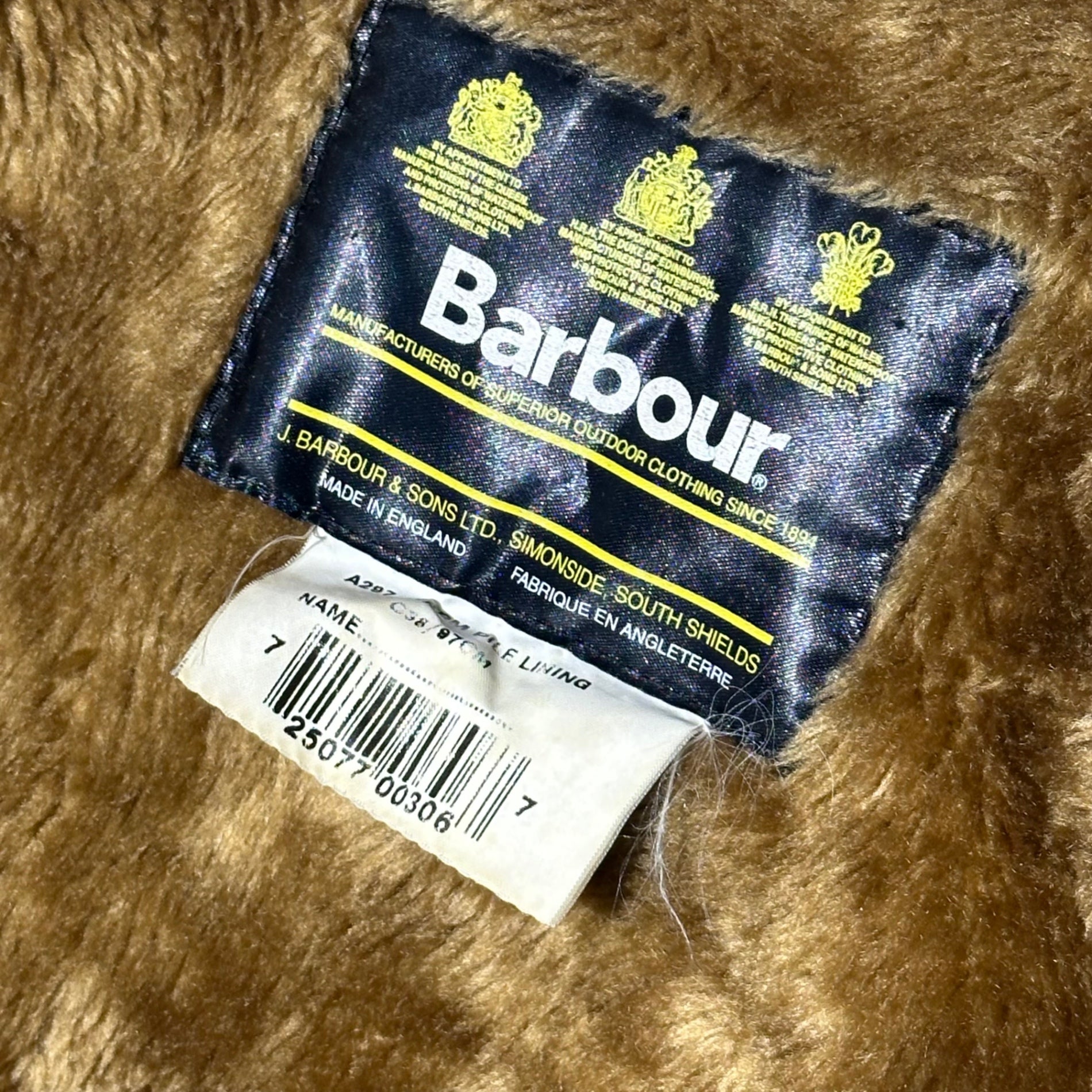 Barbour(バブアー) WARM PILE LINING ボア ライナー ベスト A297 WARM PILE LINING C38/97CM ブラウン
