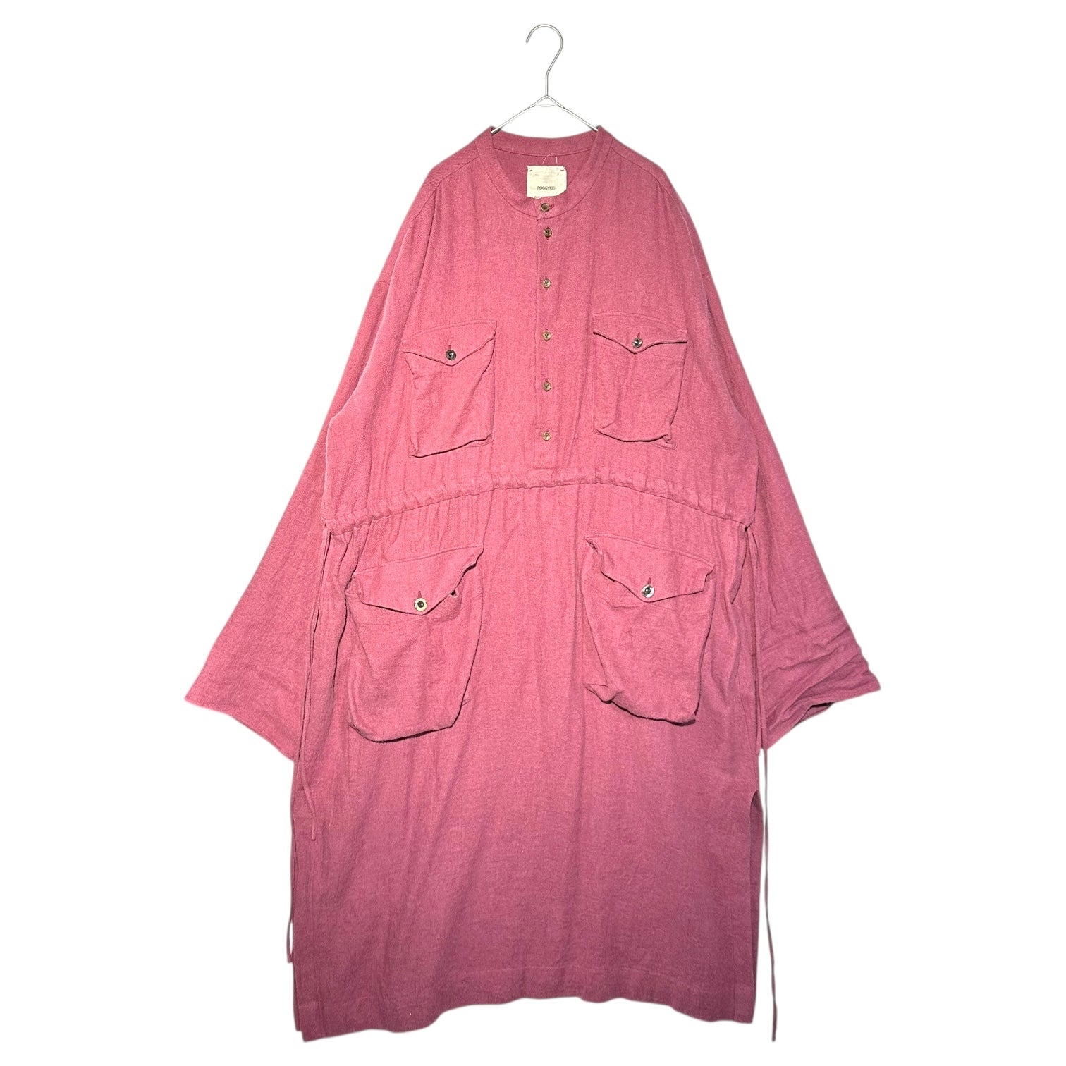 ROGGYKEI(ロギーケイ) 4-Pocket Gathered Waist Linen-Wool One-Piece 4ポケット ウェスト ギャザー リネン ウール ワンピｰス SH03/01 M ピンク