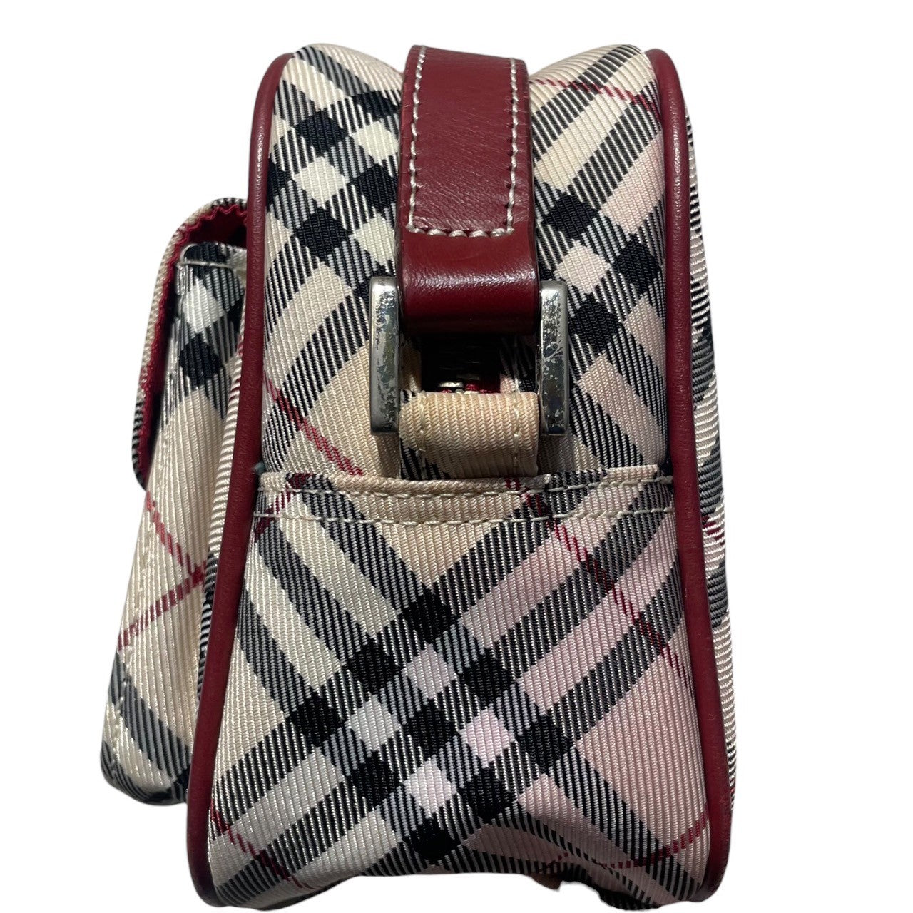 BURBERRY BLUE LABEL(バーバリーブルーレーベル) Nova check mini shoulder bag ノバチェック ミニ  ショルダー バッグ ZA473-800-43 ベージュ×レッド