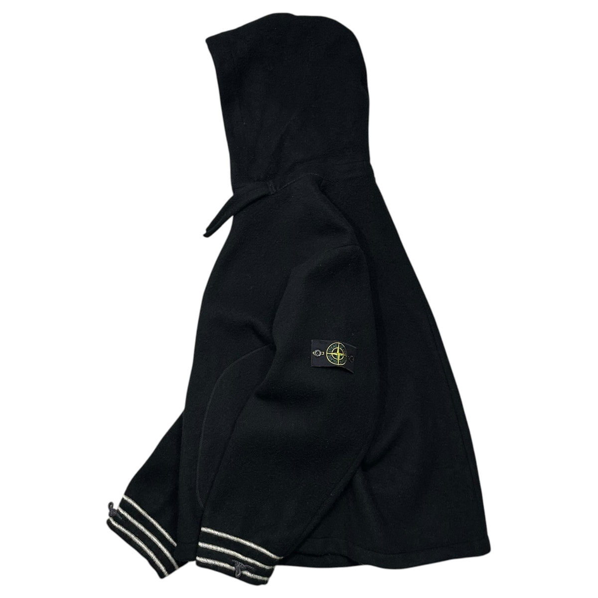 STONE ISLAND(ストーンアイランド) 2003AW Heavyweight Lana Wool Zipped Sailing Jacket ヘビーウェイト ラナウール ジップ セーリング ジャケット 39154616 XL ブラック 00's セーラー コート