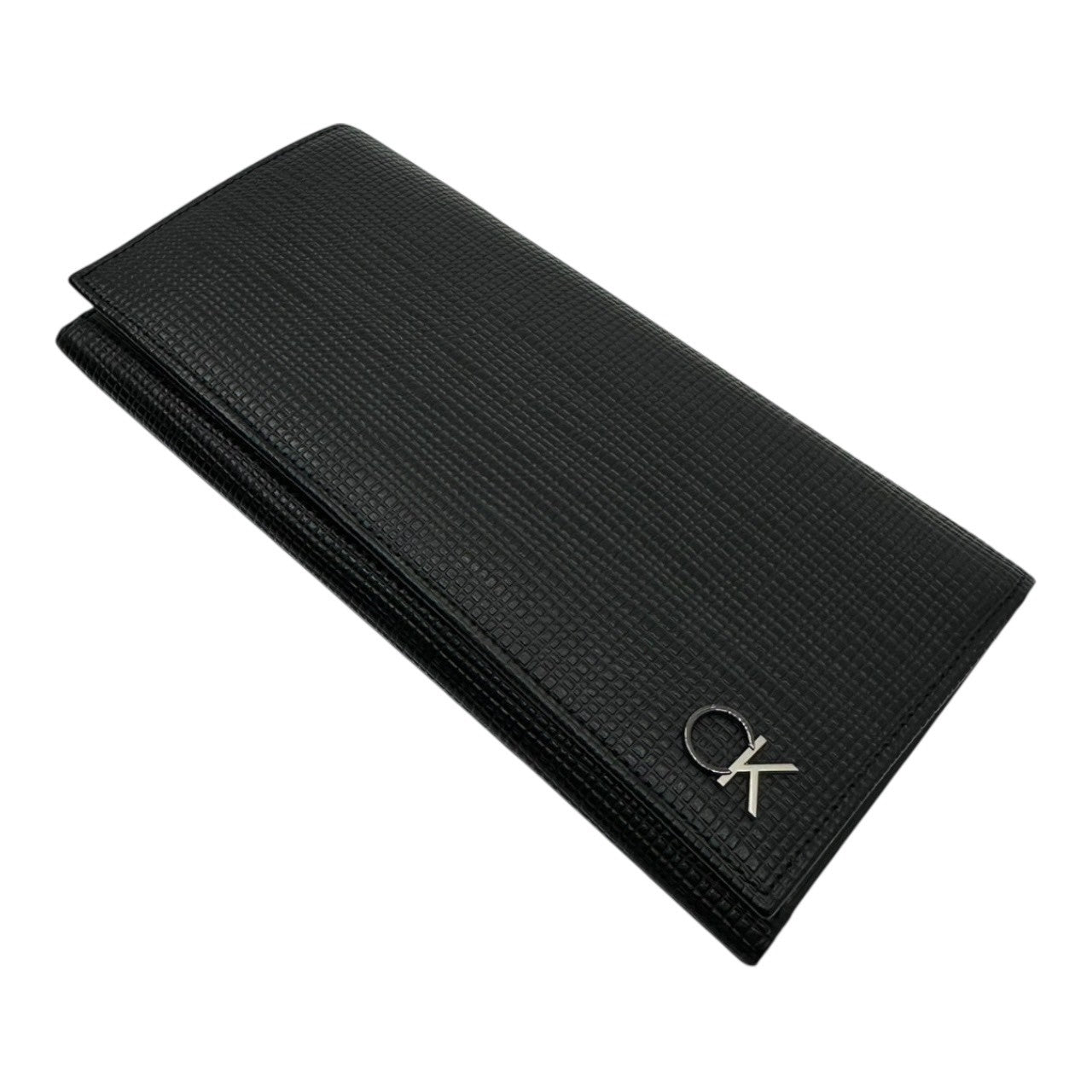 CALVIN KLEIN(カルバンクライン) Logo Leather Long Wallet ロゴ レザー 長財布 ブラック