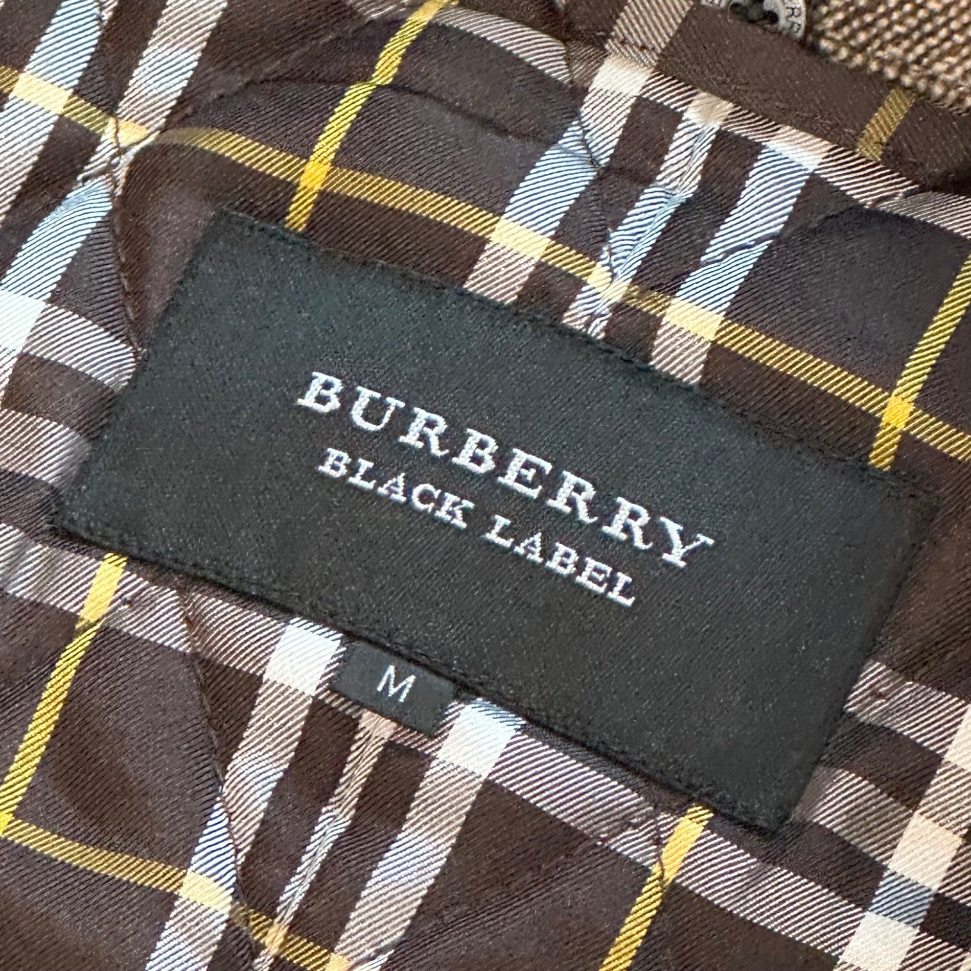 BURBERRY BLACK LABEL(バーバリーブラックレーベル) Fur-Trimmed Leather-Panel Tweed Zip-Up Jacket ファー付 レザー 切替 ツイード ジップアップ ジャケット BMP86-322-46 M ベージュ×ブラウン ブルゾン