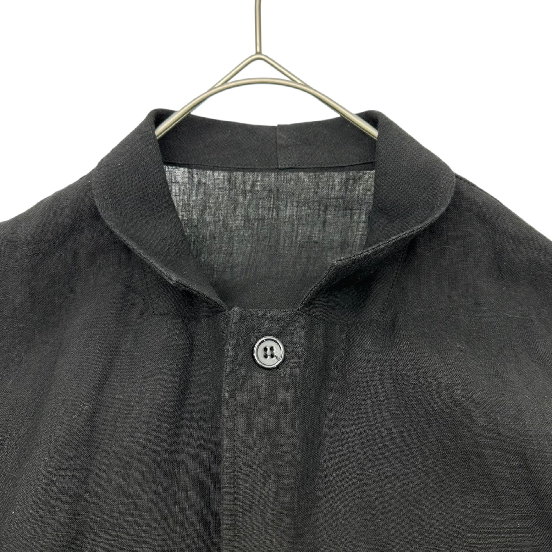 YOHJI YAMAMOTO POUR HOMME(ヨウジヤマモトプールオム) 19SS 5B Linen Oversized Shirt Jacket 5B リネン オーバーサイズ シャツ ジャケット HH-B95-315 1 ブラック