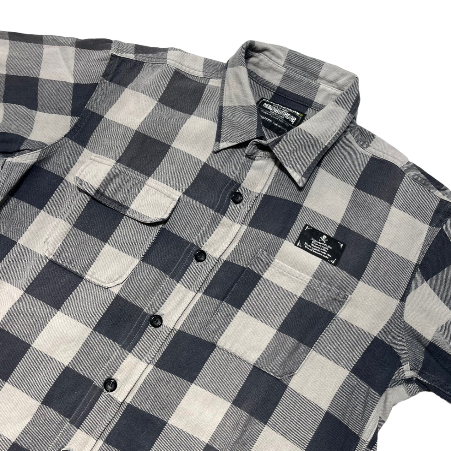 NEIGHBORHOOD(ネイバーフッド) 05's block check short sleeve shirt ブロックチェック 半袖 シャツ TSNH-SH04 S グレー