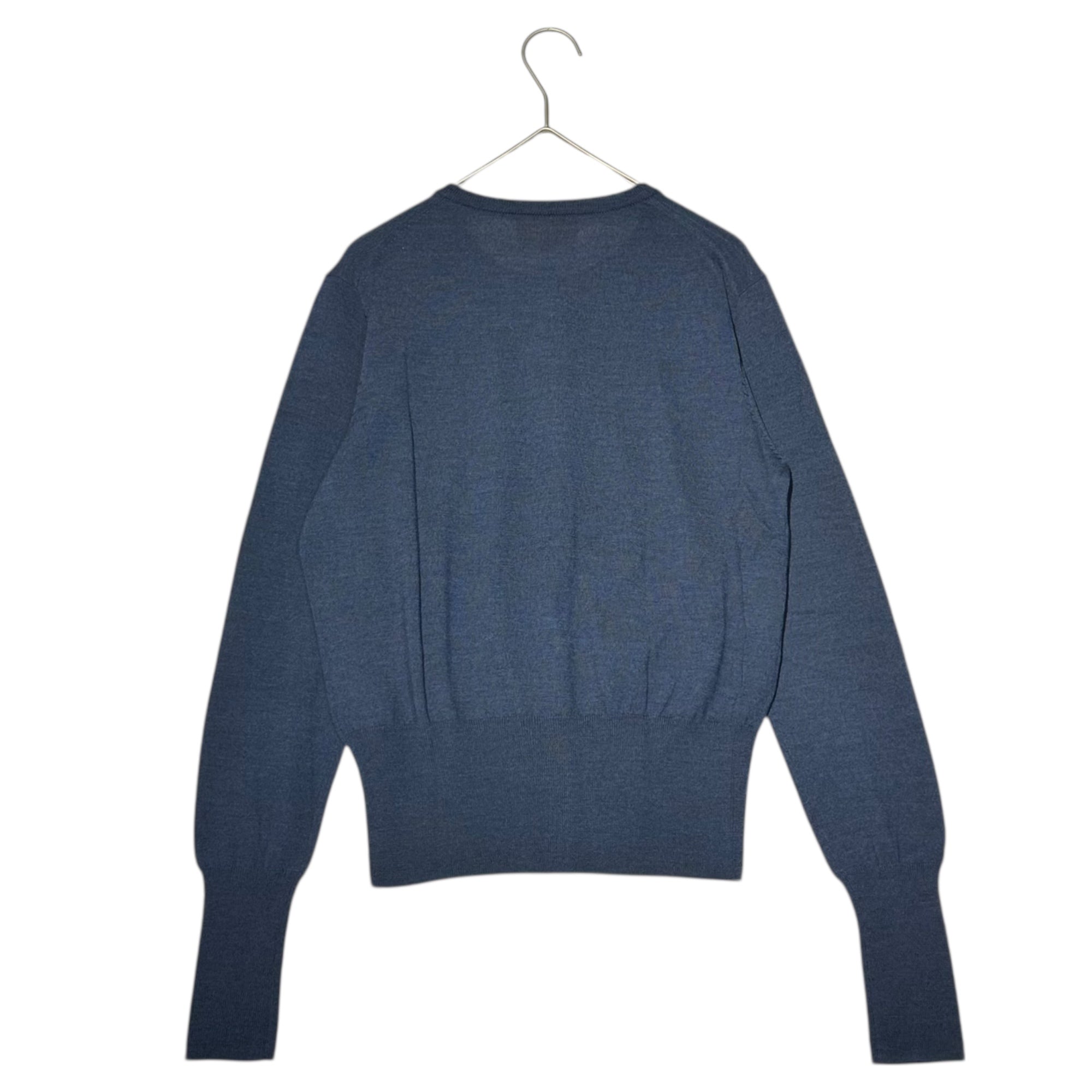Vivienne Westwood RED LABEL(ヴィヴィアンウエストウッドレッドレーベル) Obrogo Crew Neck Wool Cardigan オーブロゴ クルーネック ウール カーディガン 16-03-152003 3 ネイビー