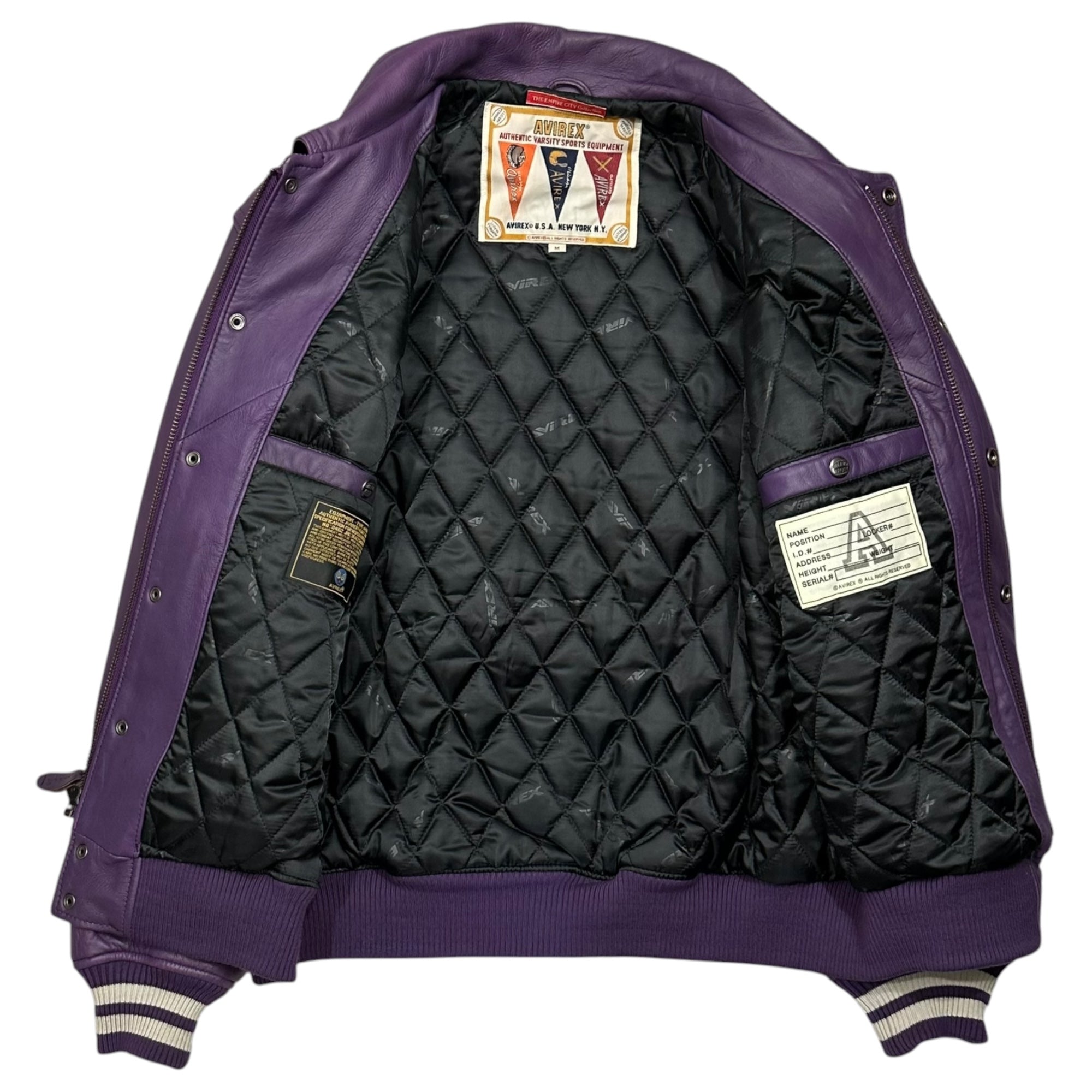 AVIREX(アヴィレックス) VARSITY JACKET CROWN LOGO ヴァーシティ ジャケット クラウン ロゴ 783-3250078 M パープル
