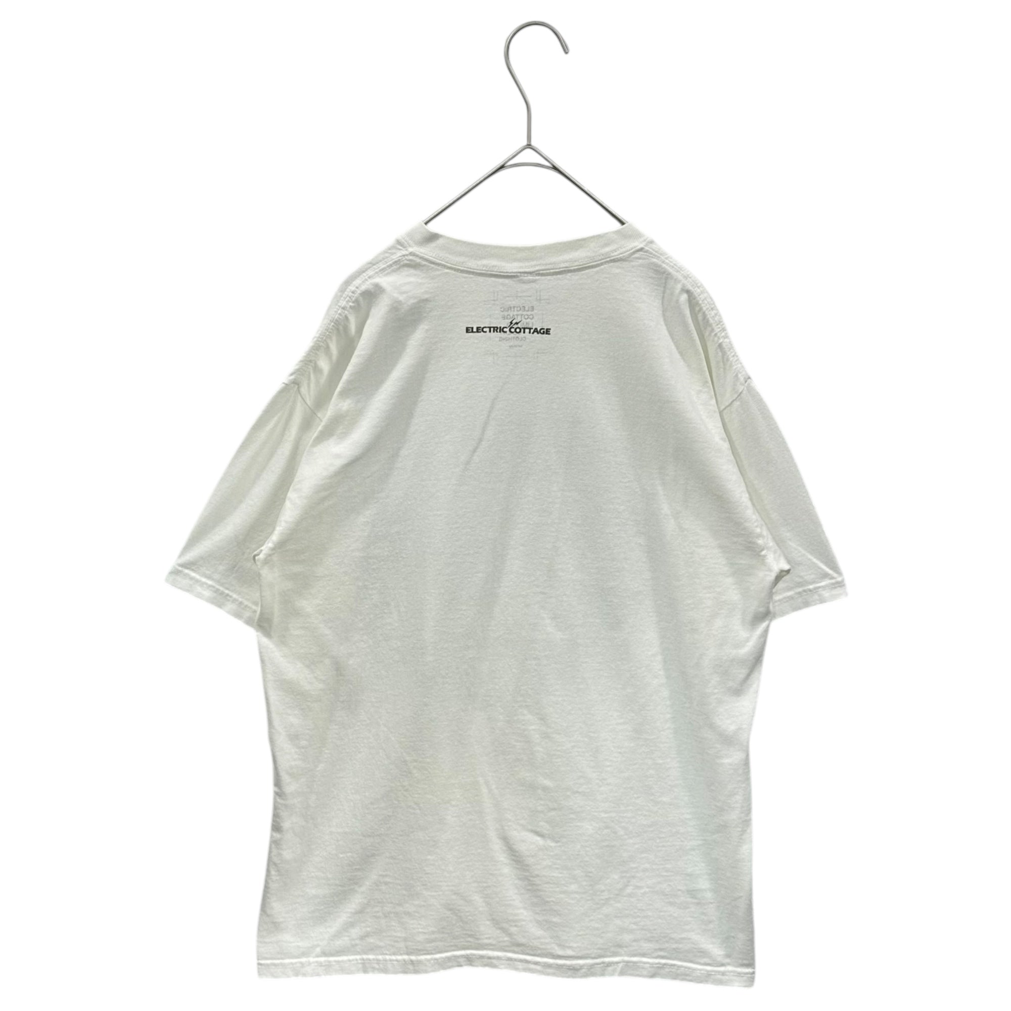 ELECTRIC COTTAGE(エレクトリックコテージ) Earth Graphic S/S T-Shirt アース グラフィック 半袖 Tシャツ M ホワイト×カーキ×ネイビー