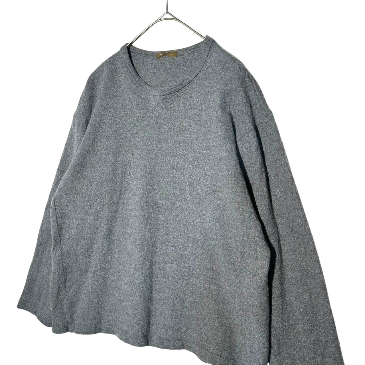 Y's for men(ワイズフォーメン) 93AW Crew Neck Wool Knit Sewn クルーネック ウール タイト ニットソー MP-T32-102 表記無(XS程度) グレー 90's 90年代 ヴィンテージ ニット カットソー