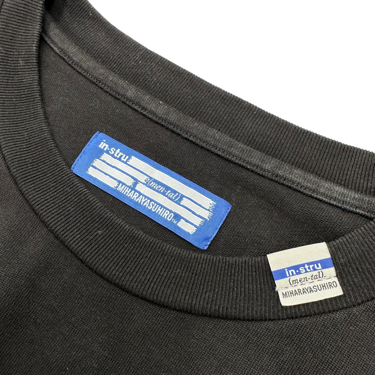 Maison MIHARA YASUHIRO(メゾンミハラヤスヒロ) in・stru(men-tal).  Heavy Weight Jersey Half-sleeve T-shirt ヘヴィ ウェイト ジャージィ ハーフスリーブ Tシャツ I12TS512 50 ブラック