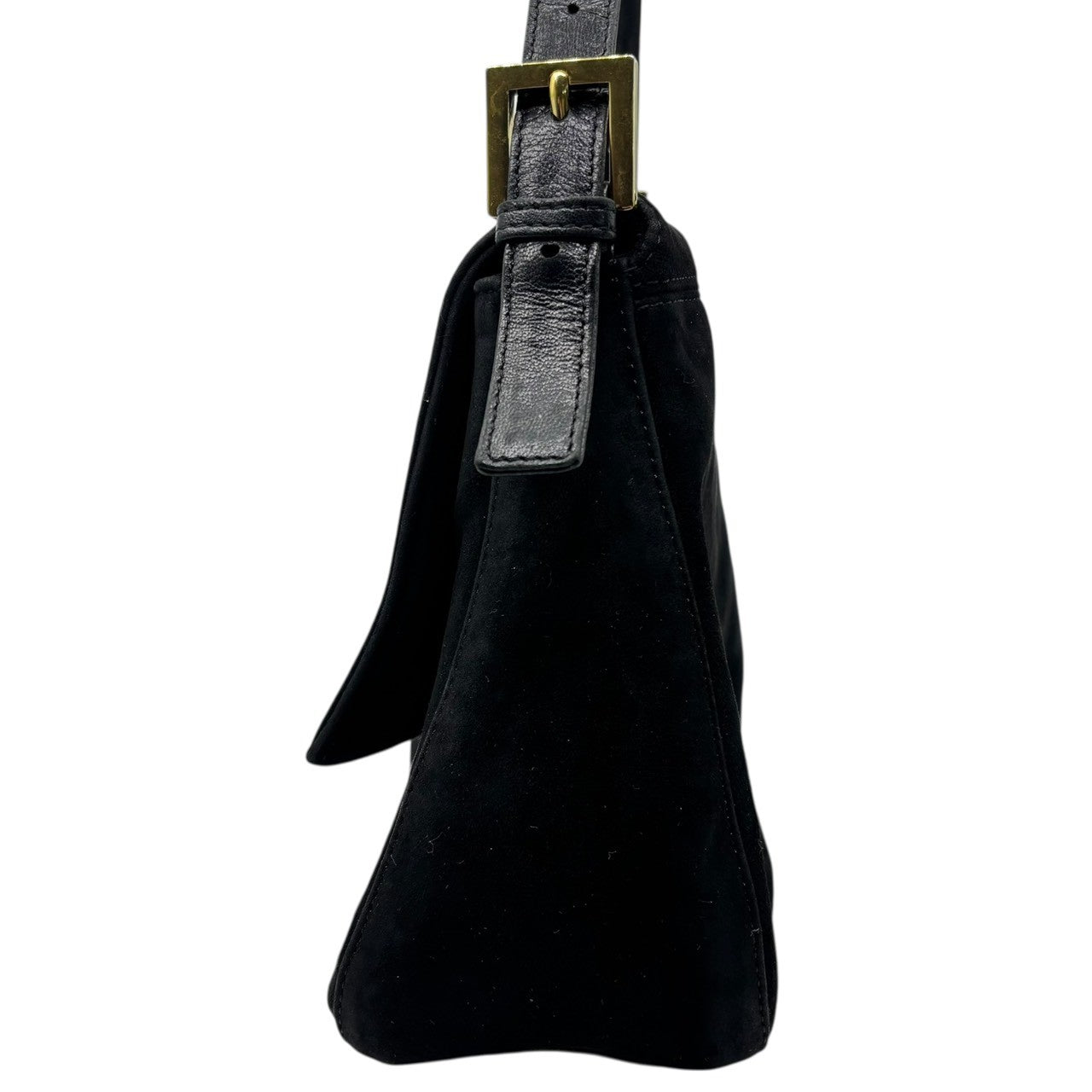 FENDI(フェンディ) Vintage Red glitter finish Suede Mamma Baguette ヴィンテージ 赤 ラメ 加工 スウェード マンマバゲット ショルダーバッグ 2354/26325/009 ブラック×ゴールド×レッド