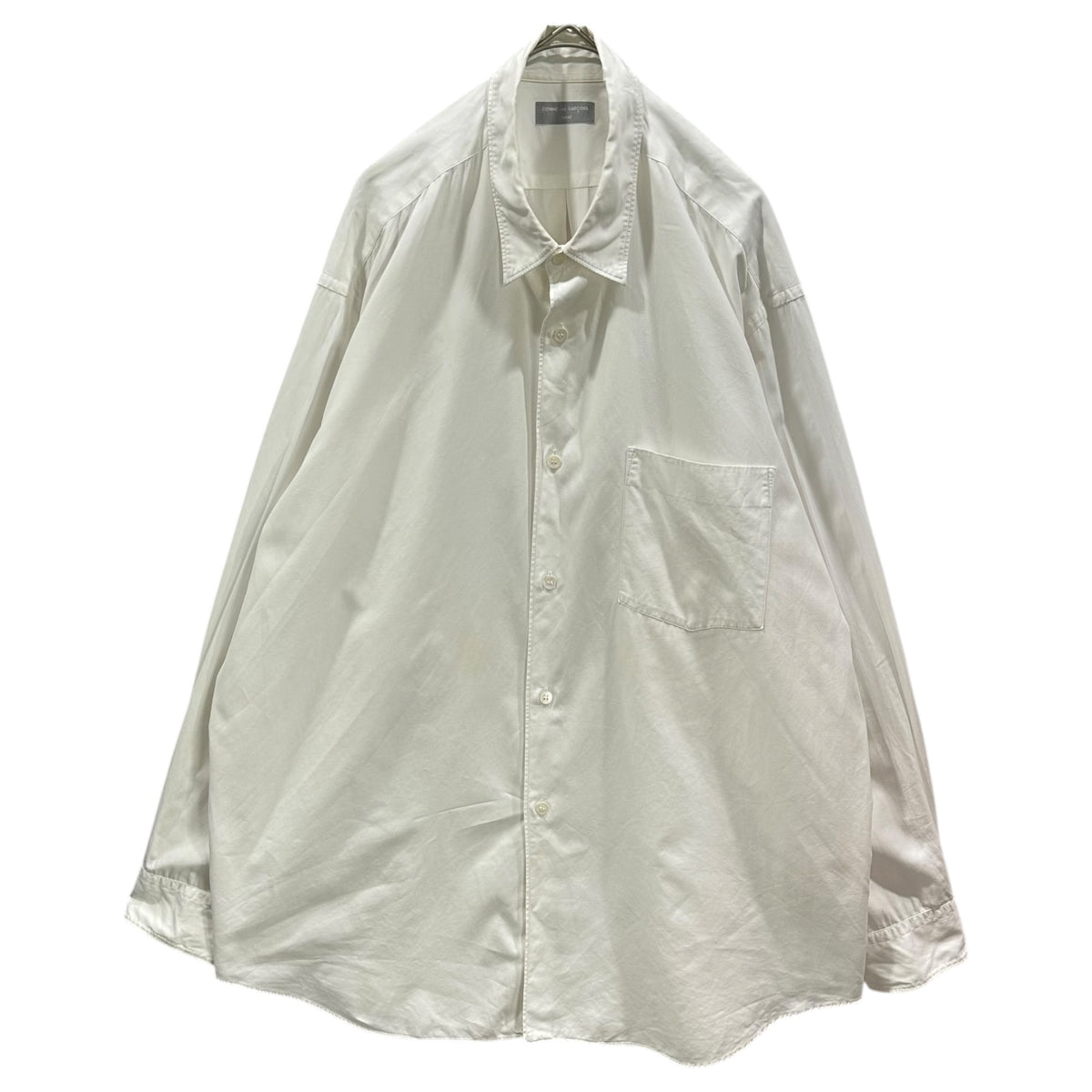 COMME des GARCONS HOMME(コムデギャルソンオム) 1990's Oversized Regular Collar Shirt レギュラーカラー ビッグ シャツ 表記無(FREE) ホワイト 90年代 田中オム