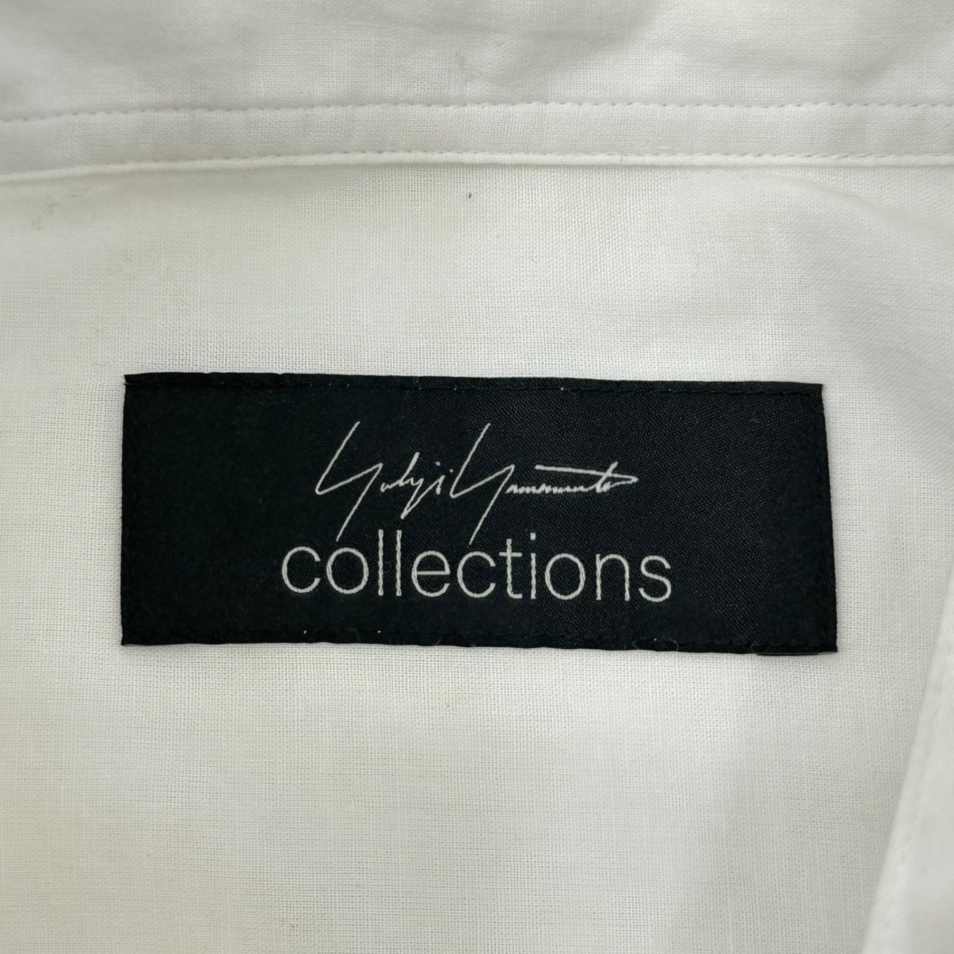 YOHJI YAMAMOTO collections(ヨウジヤマモト コレクションズ) Layered Button Regular Collar L/S Basic Shirt 重ねボタン レギュラーカラー 長袖 ベーシック シャツ FG-B90-006 1(S程度) ホワイト