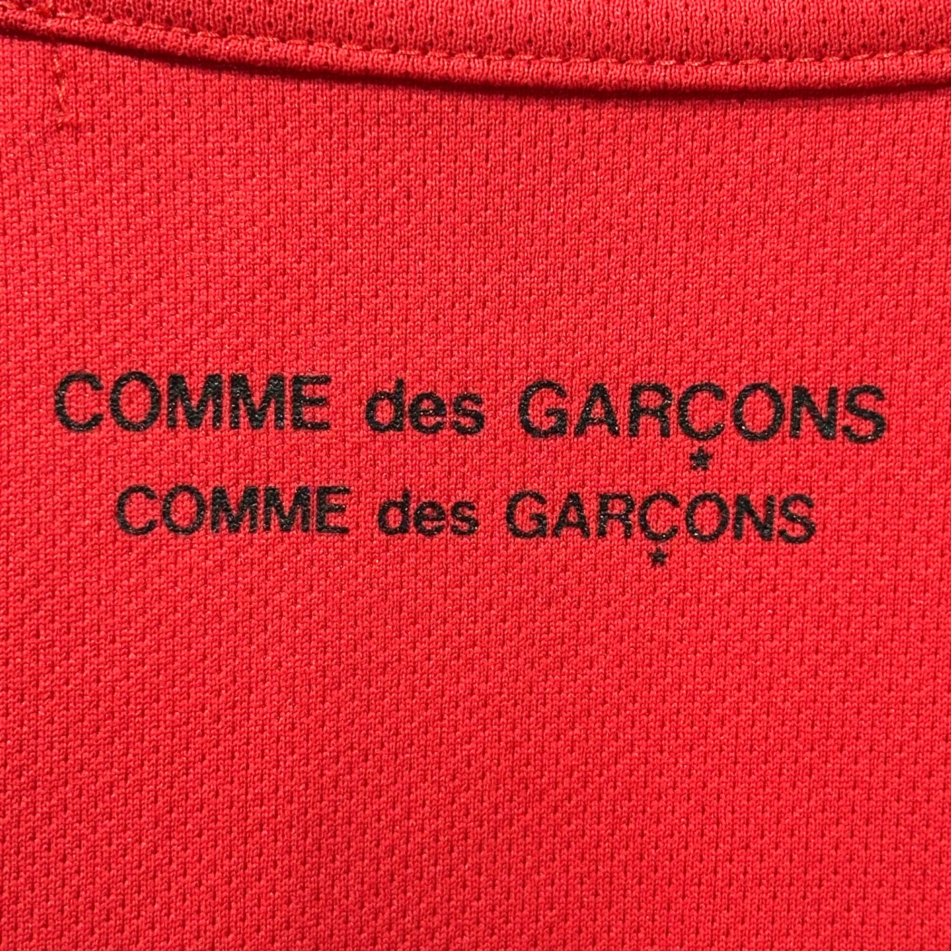 COMME des GARCONS COMME des GARCONS(コムデギャルソンコムデギャルソン) 2025AW Polyester Tee ポリエステル Tシャツ RO-T024 M レッド AD2025