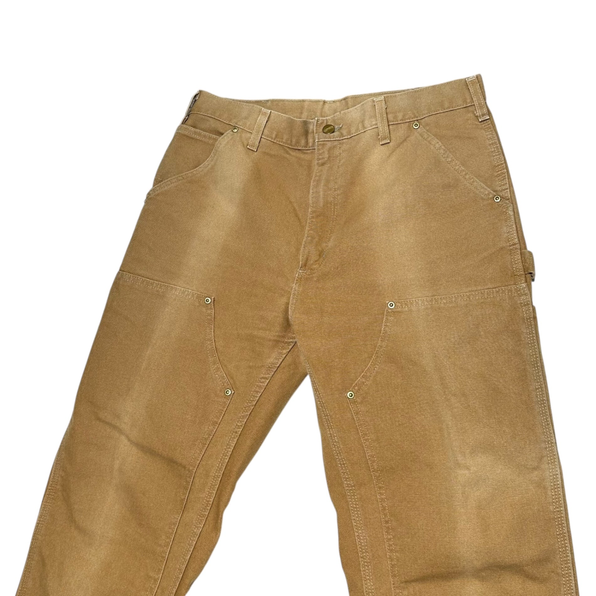 carhartt(カーハート) Double Knee Duck Work Pants ダブルニー ダック地 ワーク パンツ W34程度 ブラウン