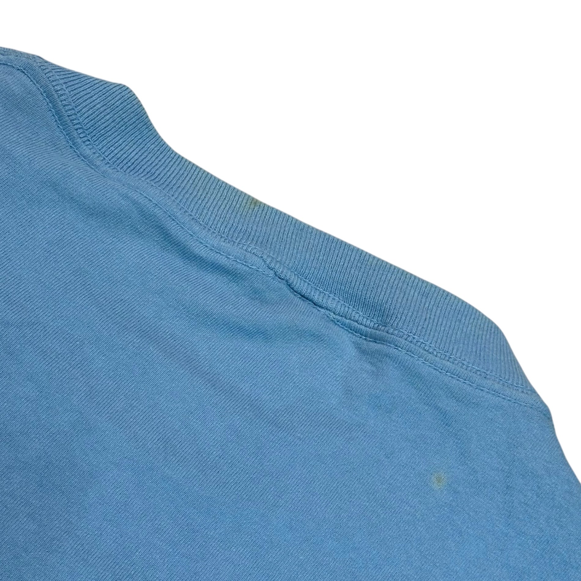 NIKE(ナイキ) 80's 4-row logo print T-shirt 【エラープリント】 ゴツナイキ 4連 ロゴ プリント Tシャツ 表記無(M程度) スカイブルー 80年代 オリジナル ヴィンテージ