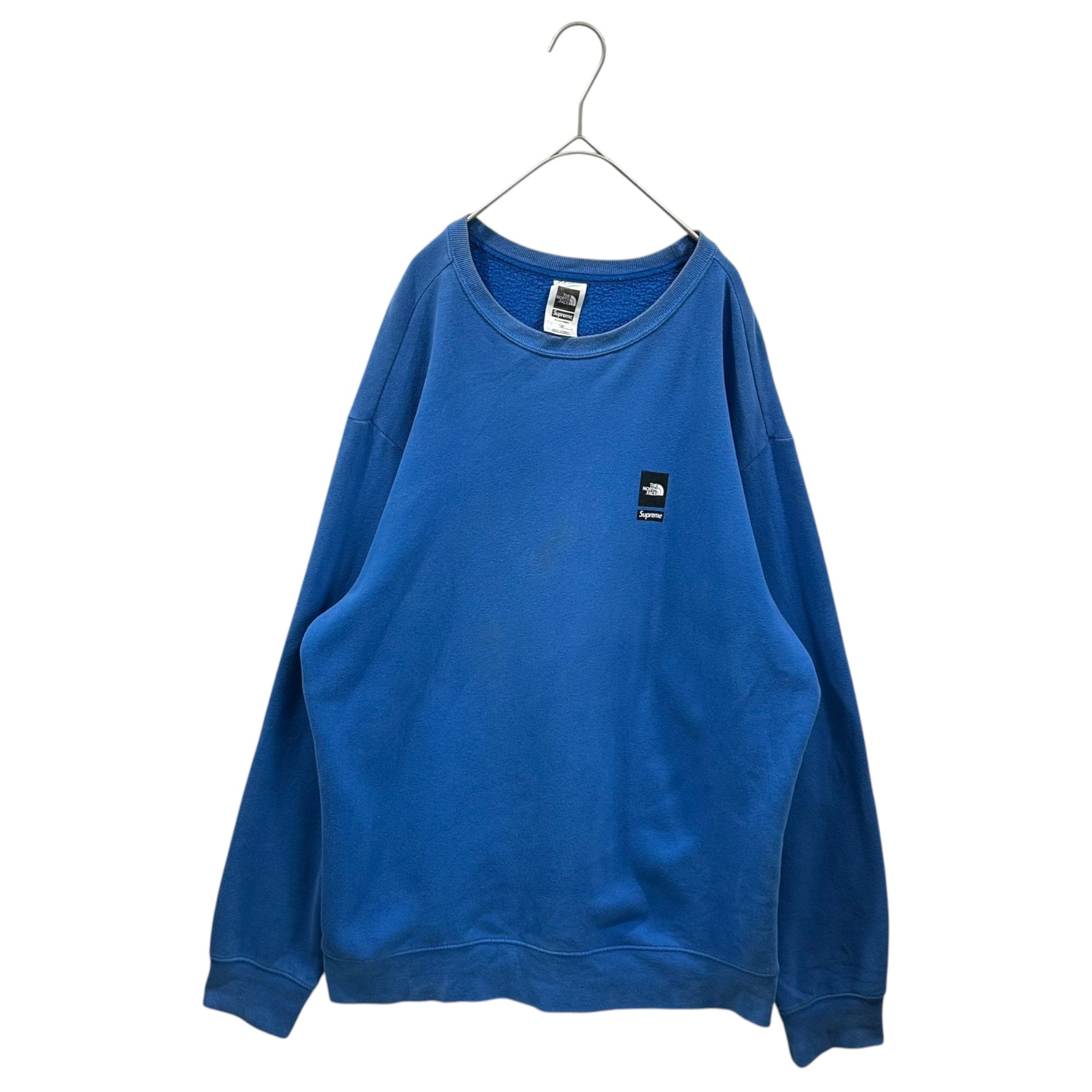 SUPREME×THE NORTH FACE(シュプリーム×ノースフェイス) 17AW Mountain Crewneck Sweatshirt マウンテン クルーネック スウェット NT61701I L ブルー ロゴ コラボ
