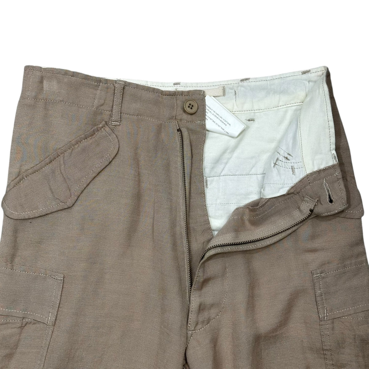 tricot COMME des GARCONS(トリココムデギャルソン) 2003SS Linen-Rayon Cargo Pants リネン レーヨン カーゴ パンツ TI-P019 S ベージュ AD2002 00s アーカイブ