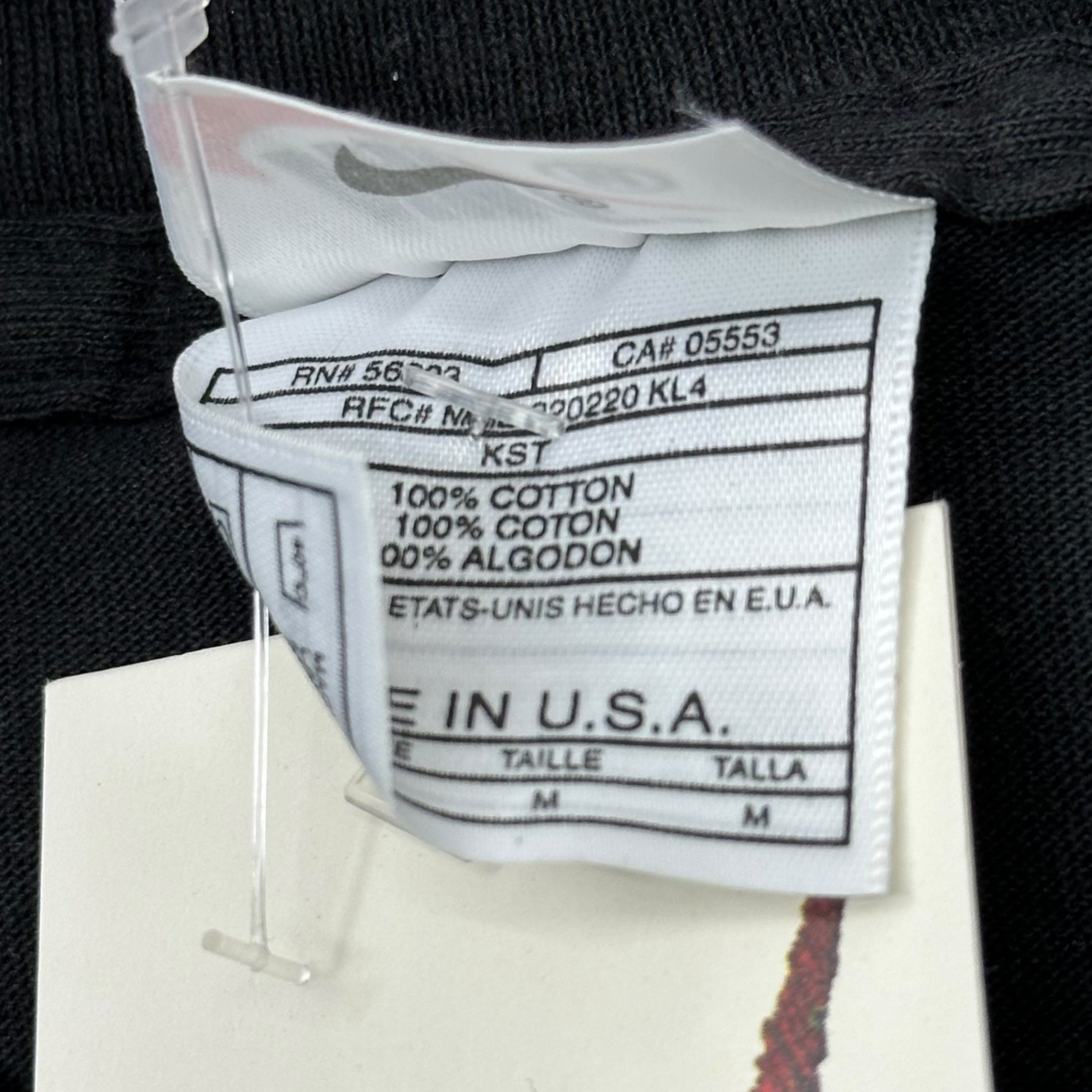 NIKE(ナイキ) 90's JORDAN FEAR IS AN ILLUSION ジョーダン フェイス Tシャツ 662854-010 M ブラック 90年代 ヴィンテージ デッドストック