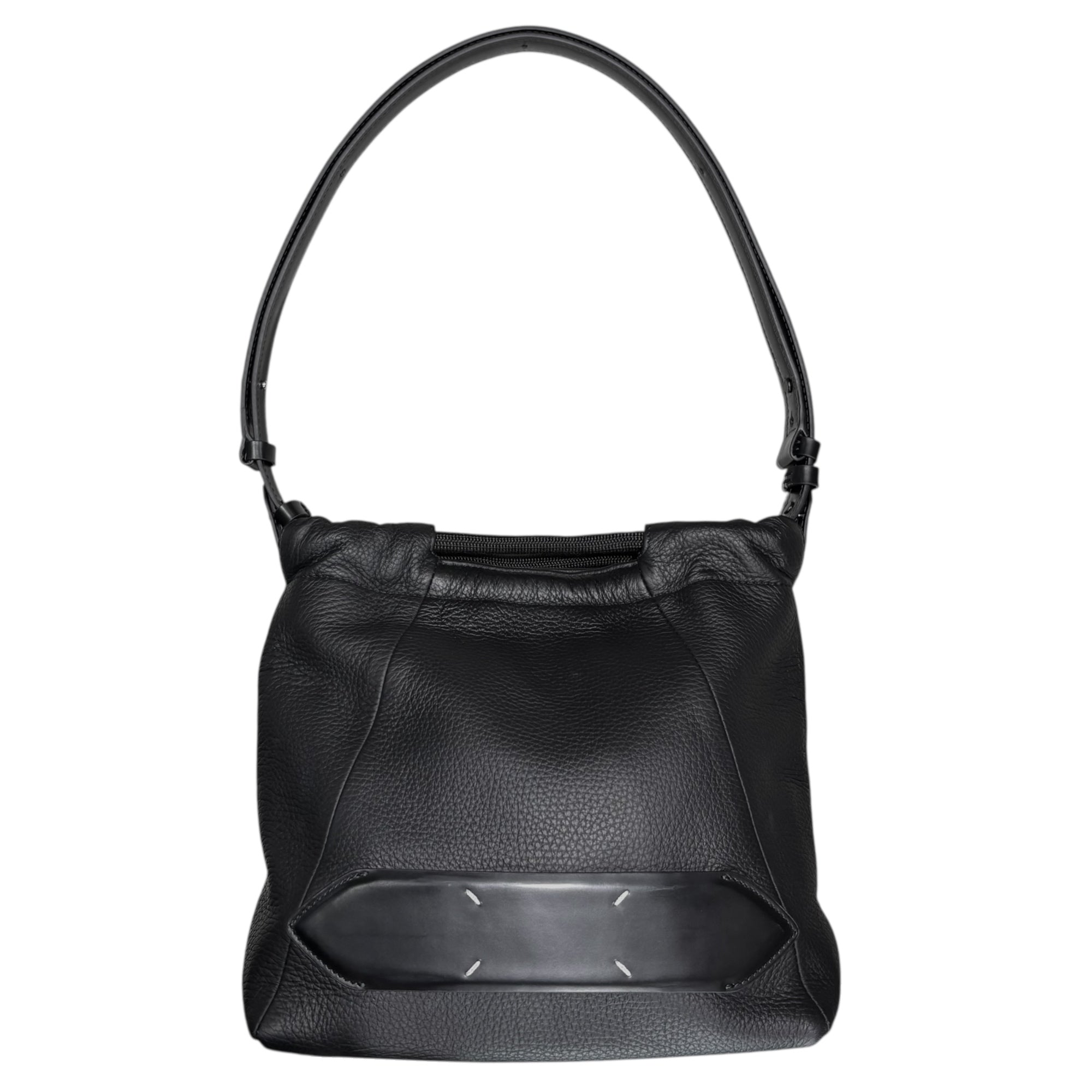 MAISON MARGIELA(メゾンマルジェラ) SOFT 5AC DRAWSTRING BAG ソフト ドローストリング レザー バッグ SB1WG0044 P4746 TB013 ブラック 2WAY ディアスキン