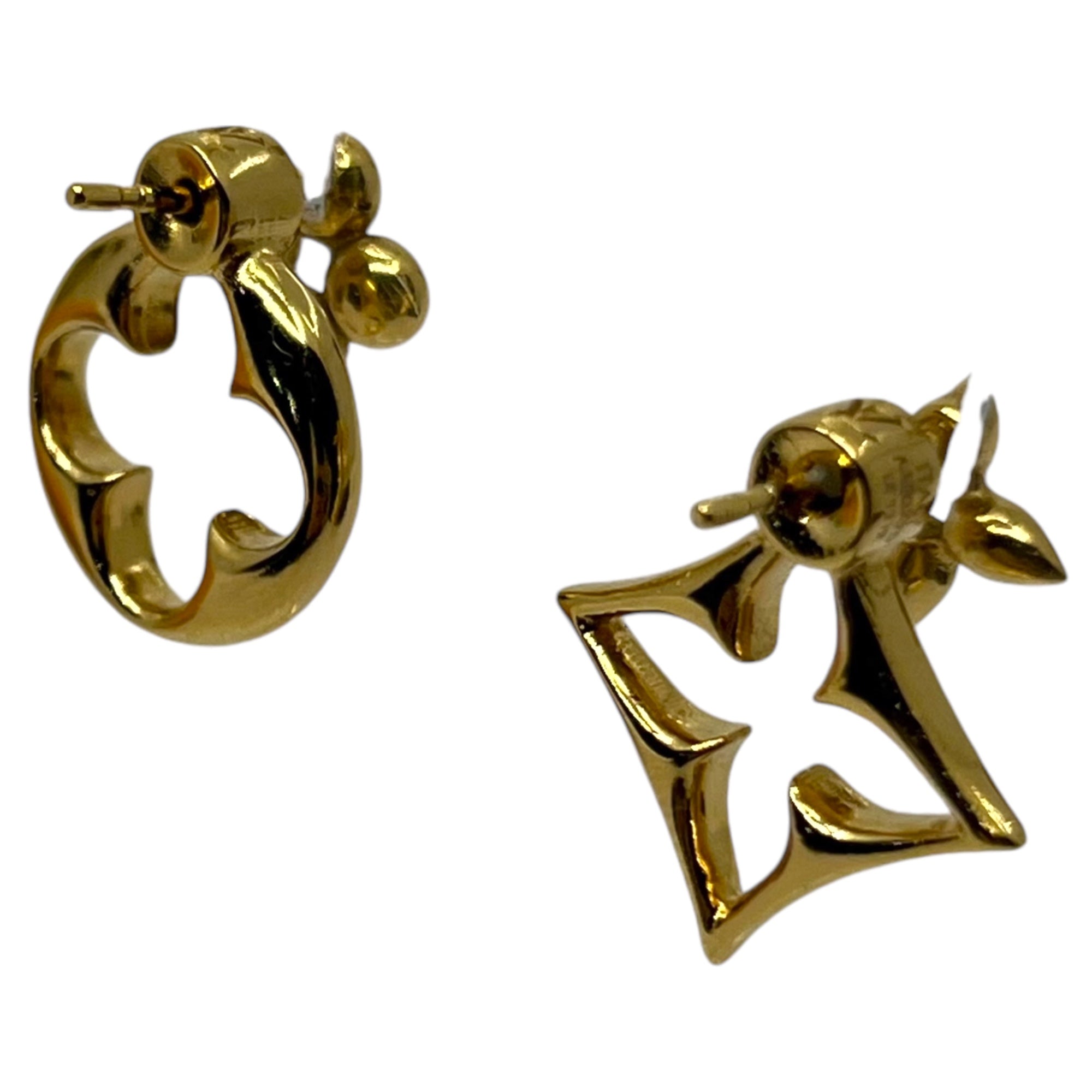 LOUIS VUITTON(ルイヴィトン) Earrings LV Flower Gram ピアス LV フラワーグラム M00770 ゴールド  LE1212 ロゴ アクセサリー