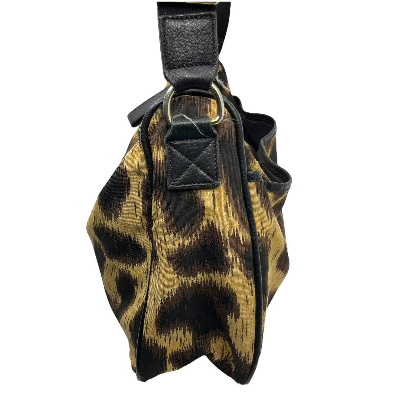 Vivienne Westwood(ヴィヴィアンウエストウッド) Orbro logo leopard shoulder bag オーブ ロゴレオパード ショルダー バッグ ブラウン×ブラック