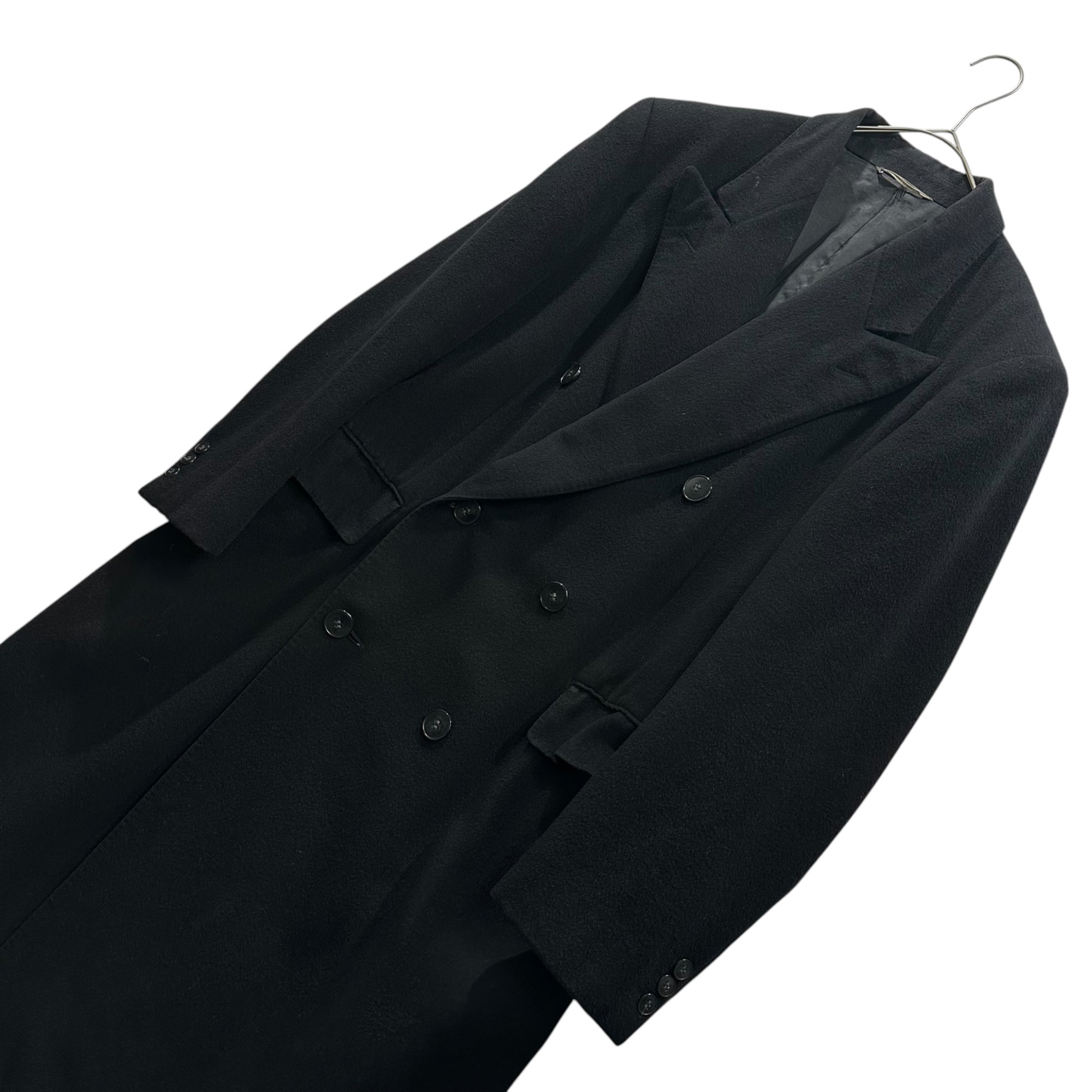 LOUIS FERAUD(ルイフェロー) Vintage Wool Long Coat ヴィンテージ ウール ロング コート S ブラック