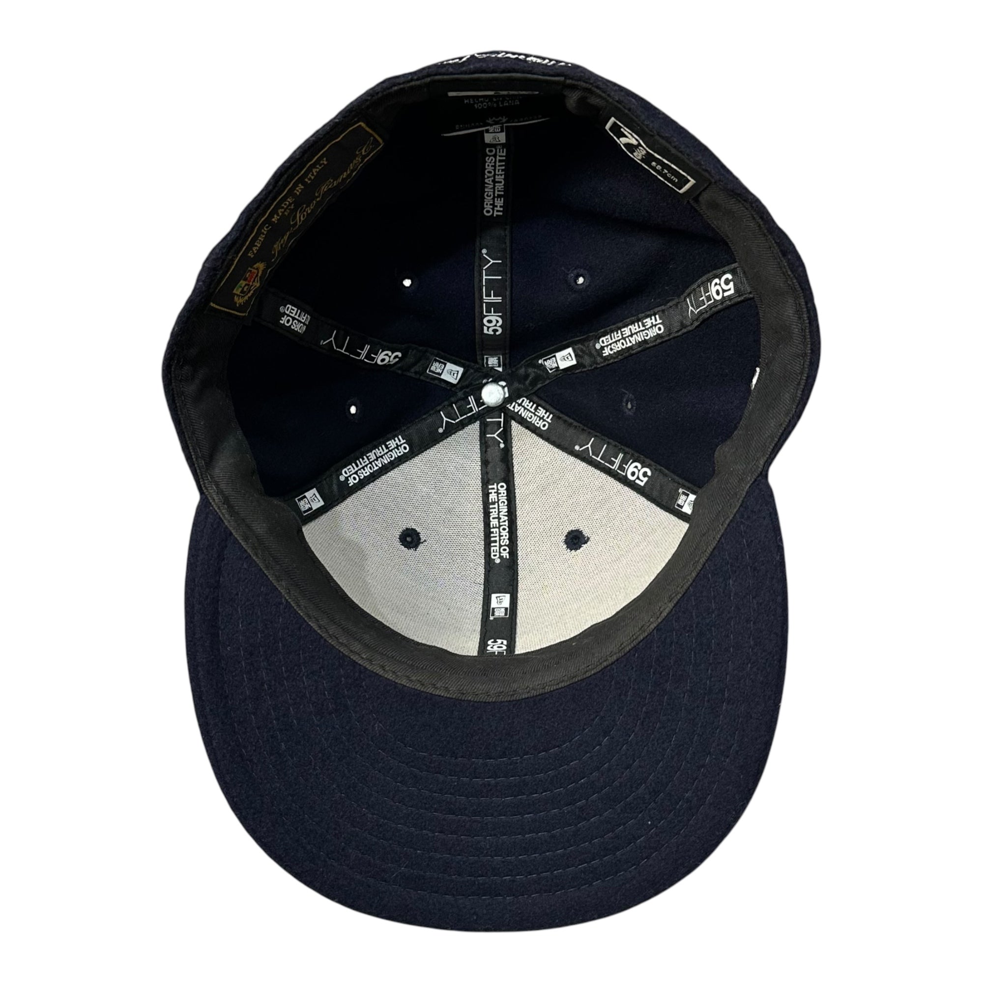 SUPREME×New Era(シュプリーム×ニューエラ) 2011AW ”Loro Piana” BOX LOGO WOOL CAP ロロピアーナ ボックス ロゴ ウール キャップ 7 3/8 ネイビー