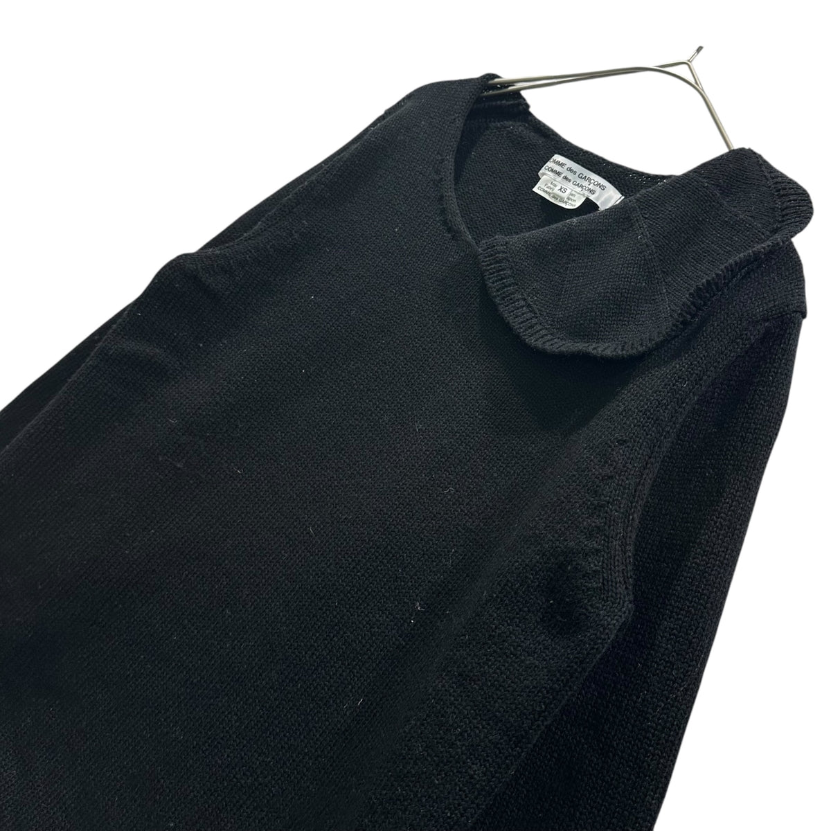 COMME des GARCONS COMME des GARCONS(コムデギャルソンコムデギャルソン) 2022AW Single-collar wool knit blouse 片襟 ウール ニット ブラウス RJ-N508 XS ブラック