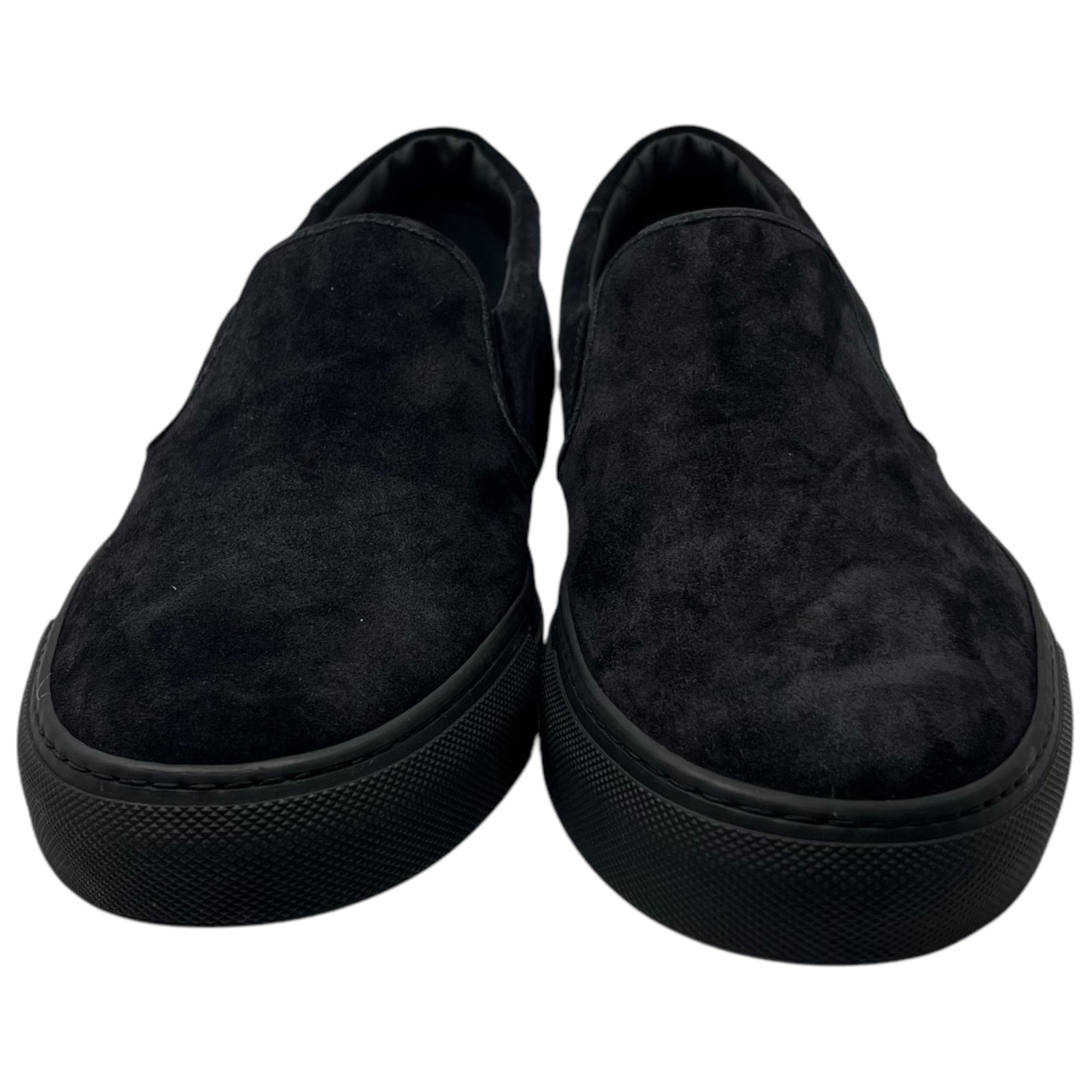 MONCLER(モンクレール) Basic suede slip-ons ベーシック スウェード スリッポン 42(26.5cm程度) ブラック スニーカー