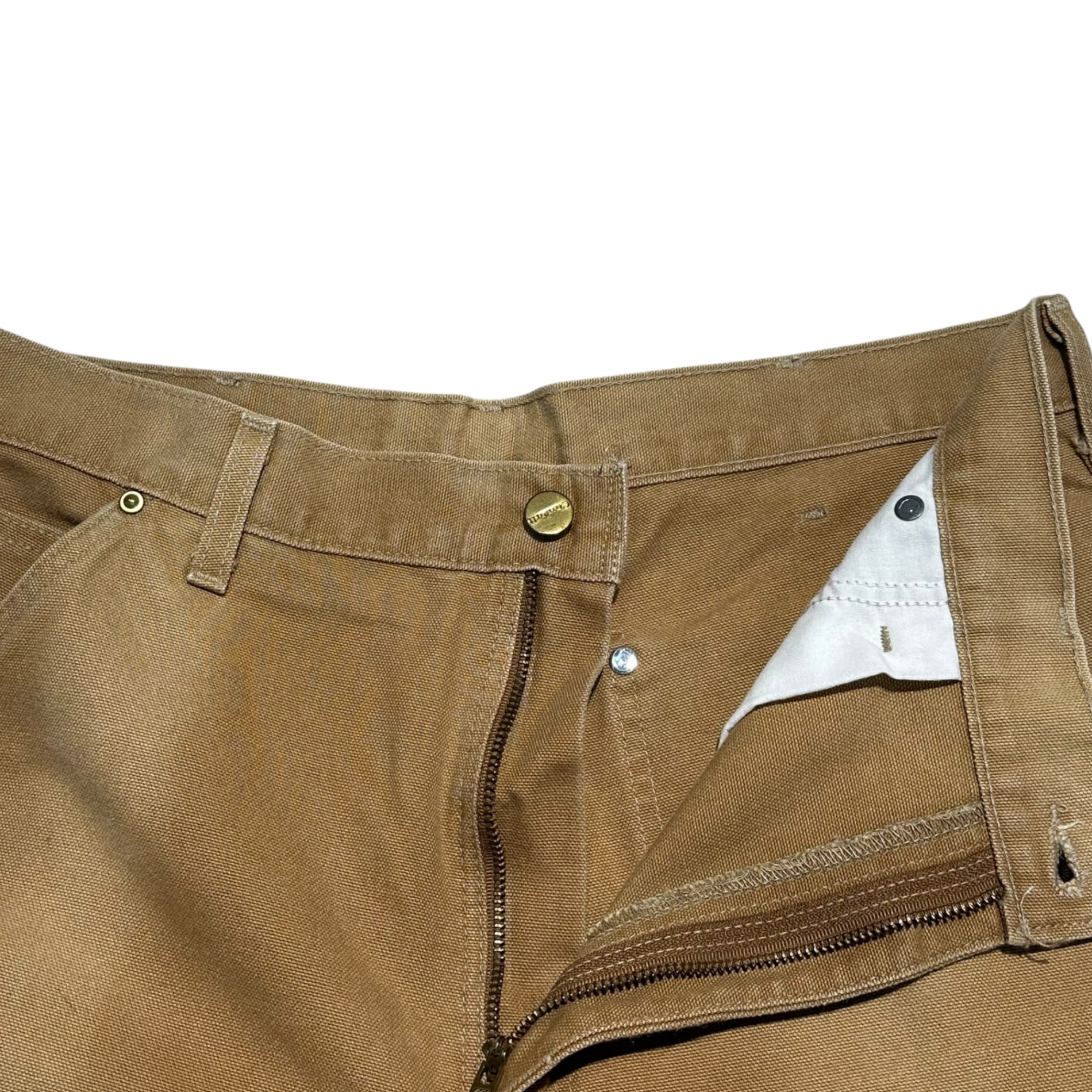 carhartt(カーハート) Double Knee Duck Work Pants ダブルニー ダック地 ワーク パンツ W34程度 ブラウン