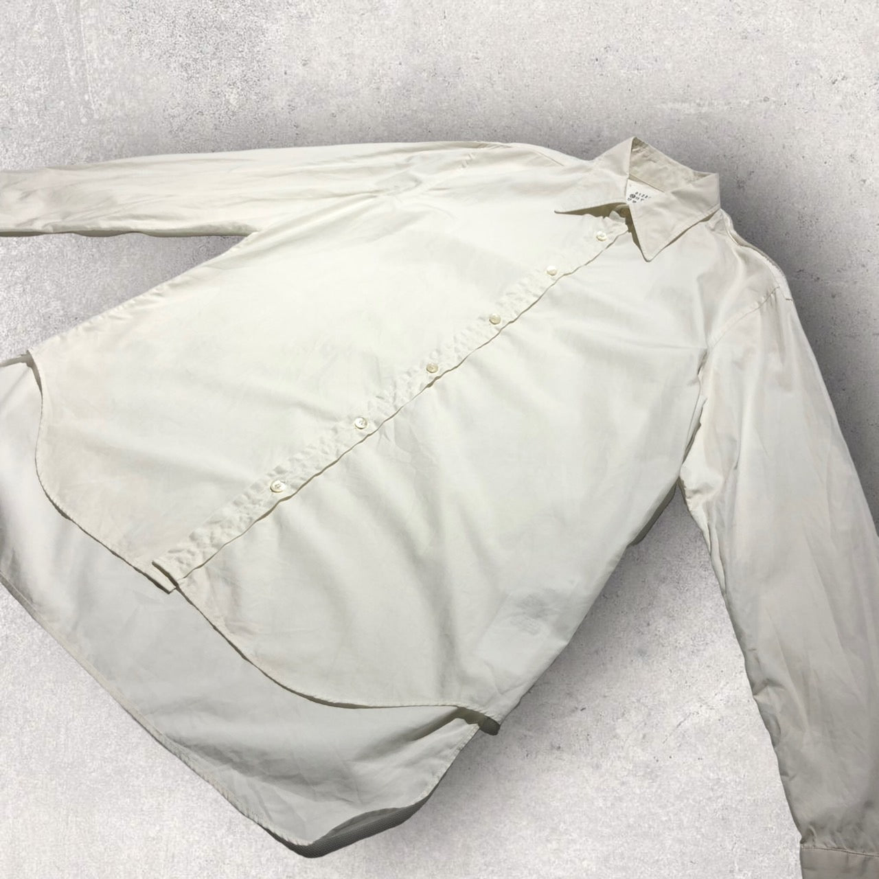 Maison Margiela(メゾンマルジェラ) 18SSカッティング加工オーバーサイズシャツ 40(Lサイズ程度) ホワイト