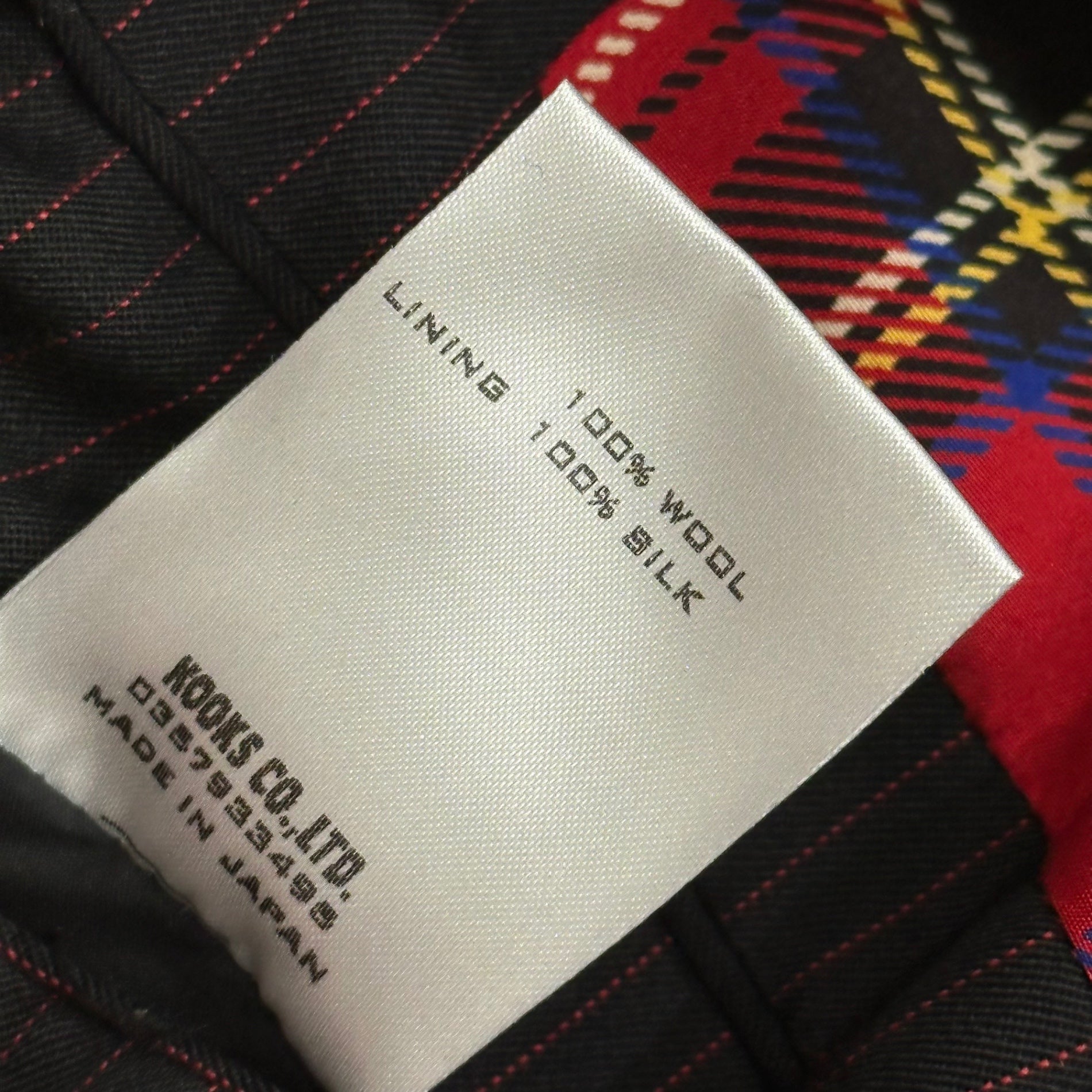 NUMBER (N)INE(ナンバーナイン) 2005SS ”Night Crawler” Pinstripe Tailored Jacket ナイトクローラー期 ピンストライプ テーラード ジャケット S05-NJ002B 3 ブラック×レッド テーラード 00's