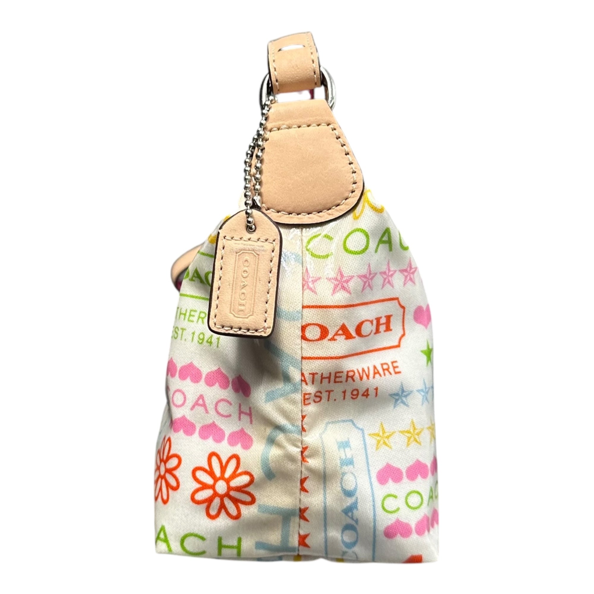 COACH(コーチ) All-Over Print Vanity Pouch 総柄 バニティ ポーチ マルチカラー エナメル